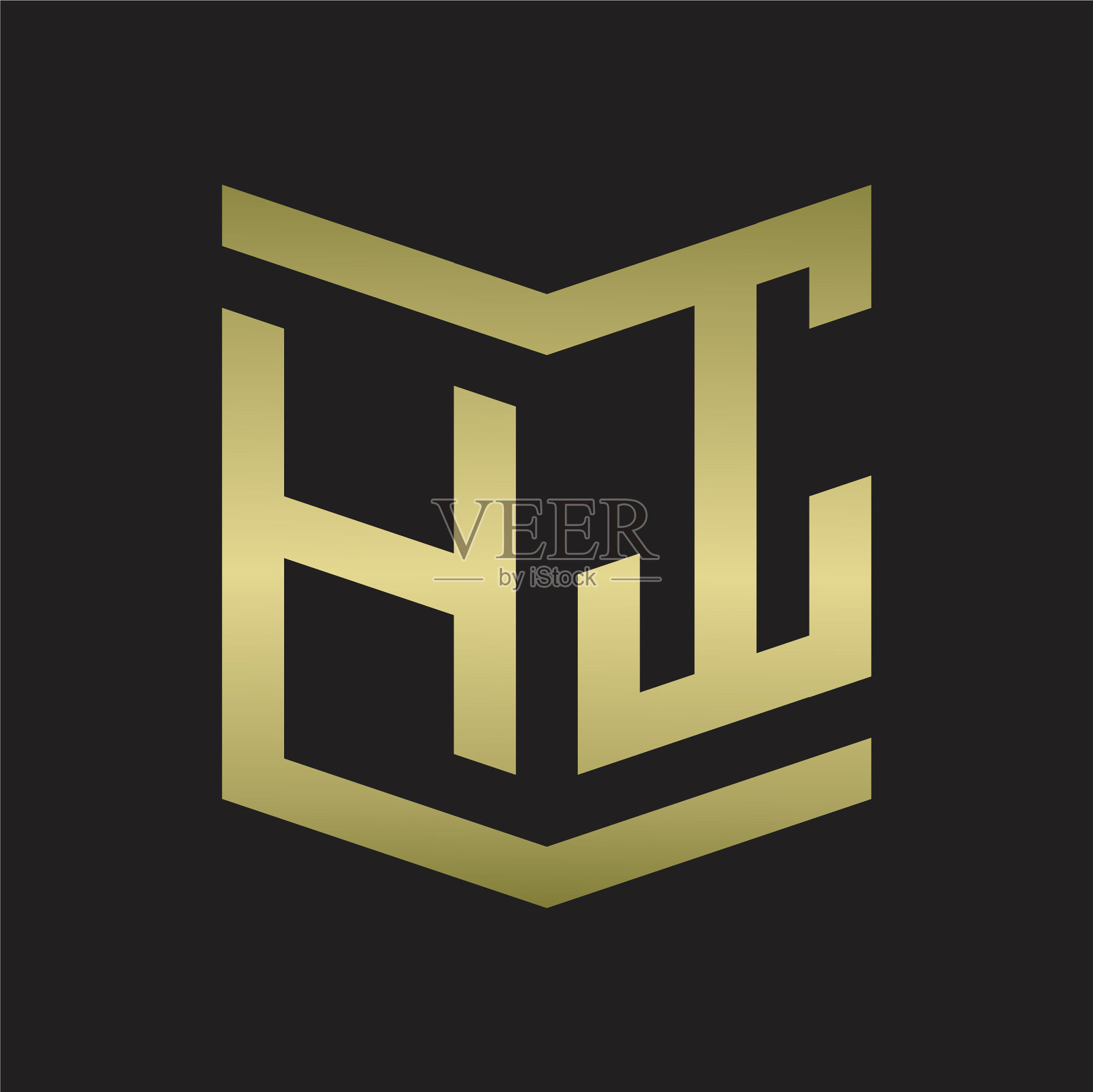 Ht标志、会徽图案与盾形风格设计插画图片素材