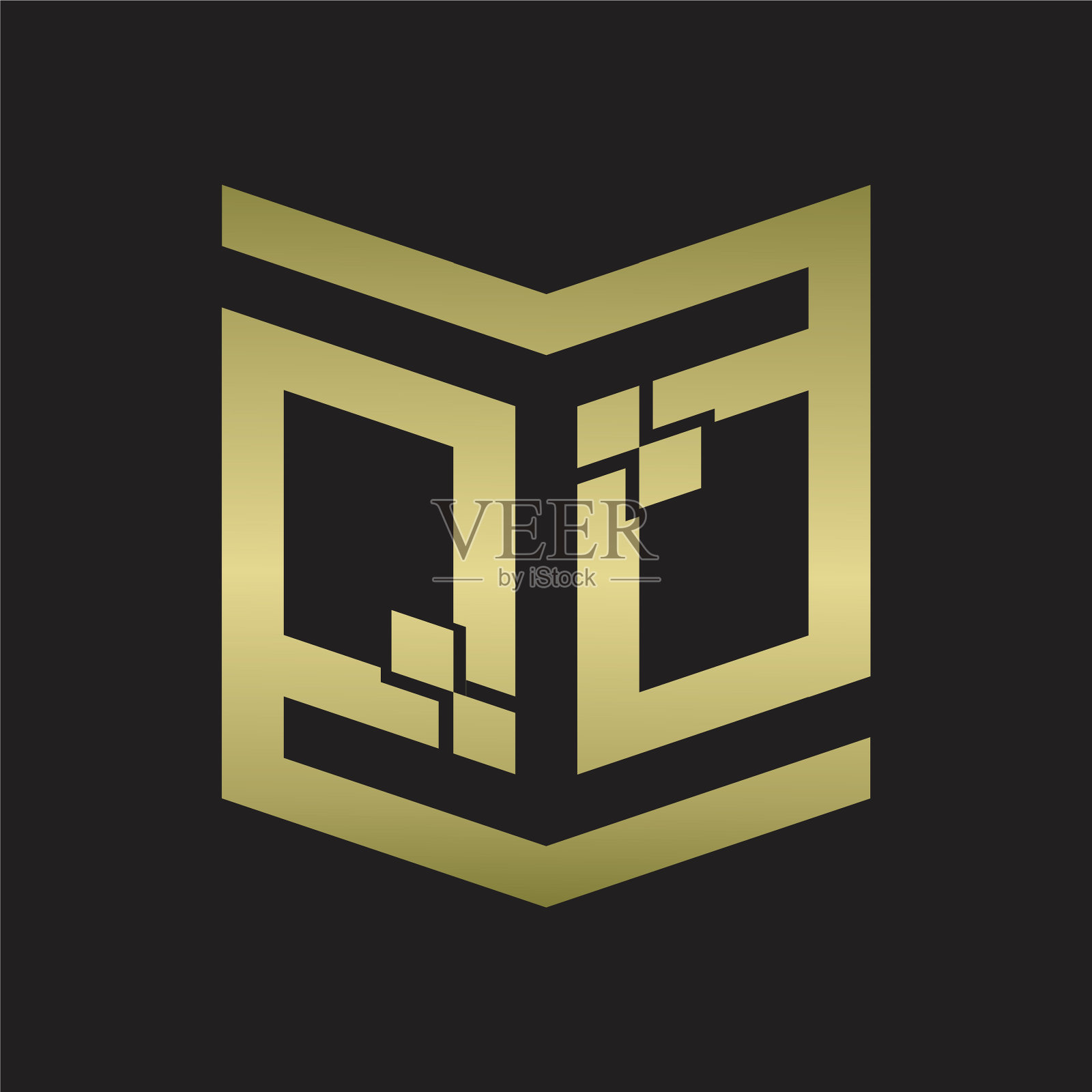 Qq标志会徽图案采用盾形风格设计图标素材