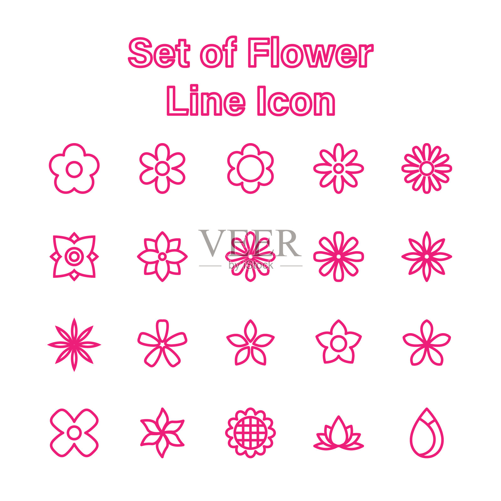 设置花线图标可编辑的笔触图标素材