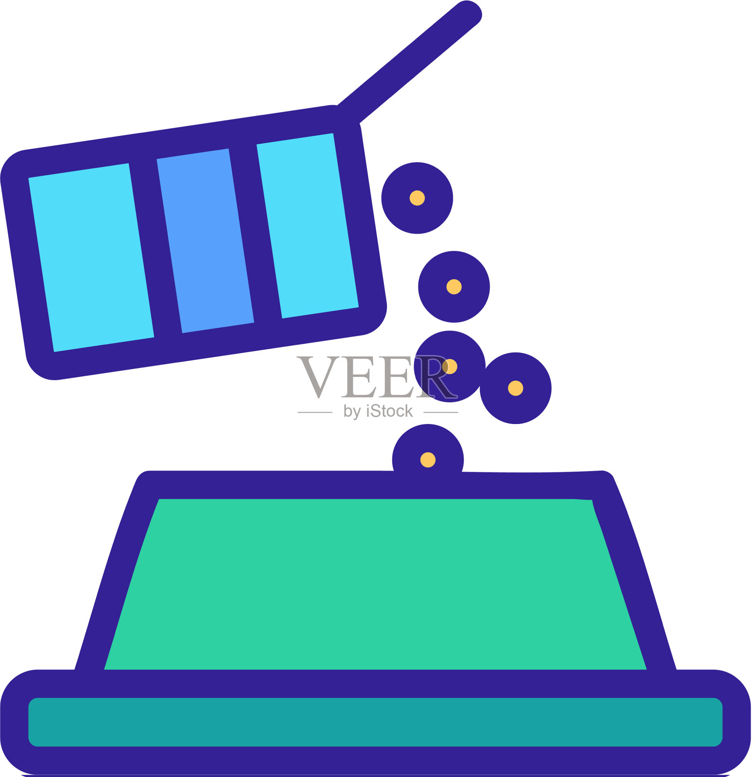 宠物碗图标孤立轮廓符号图标素材