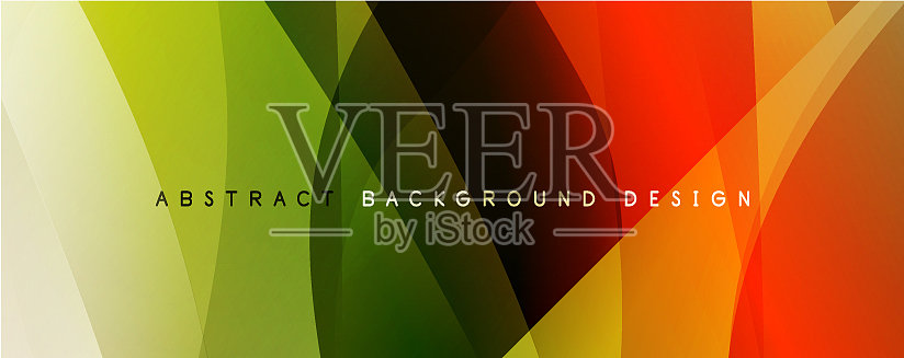 波浪液体风格的线条与阴影和灯光插画图片素材