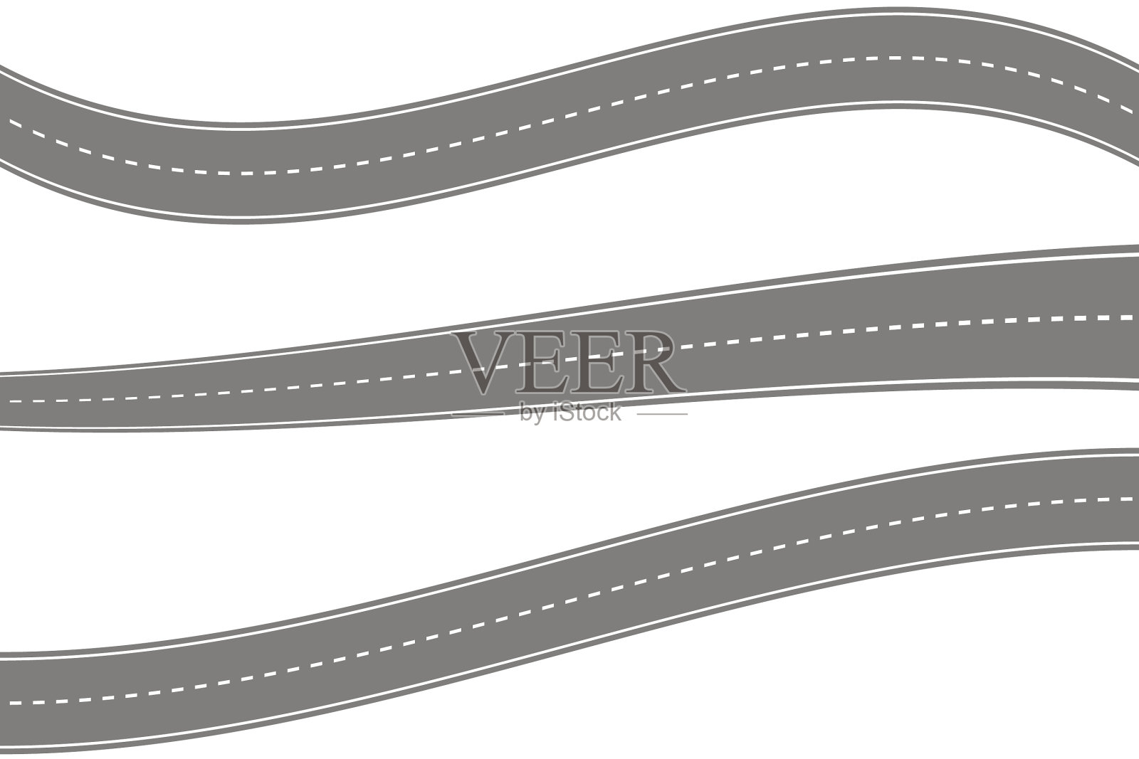 设置道路图标插画图片素材