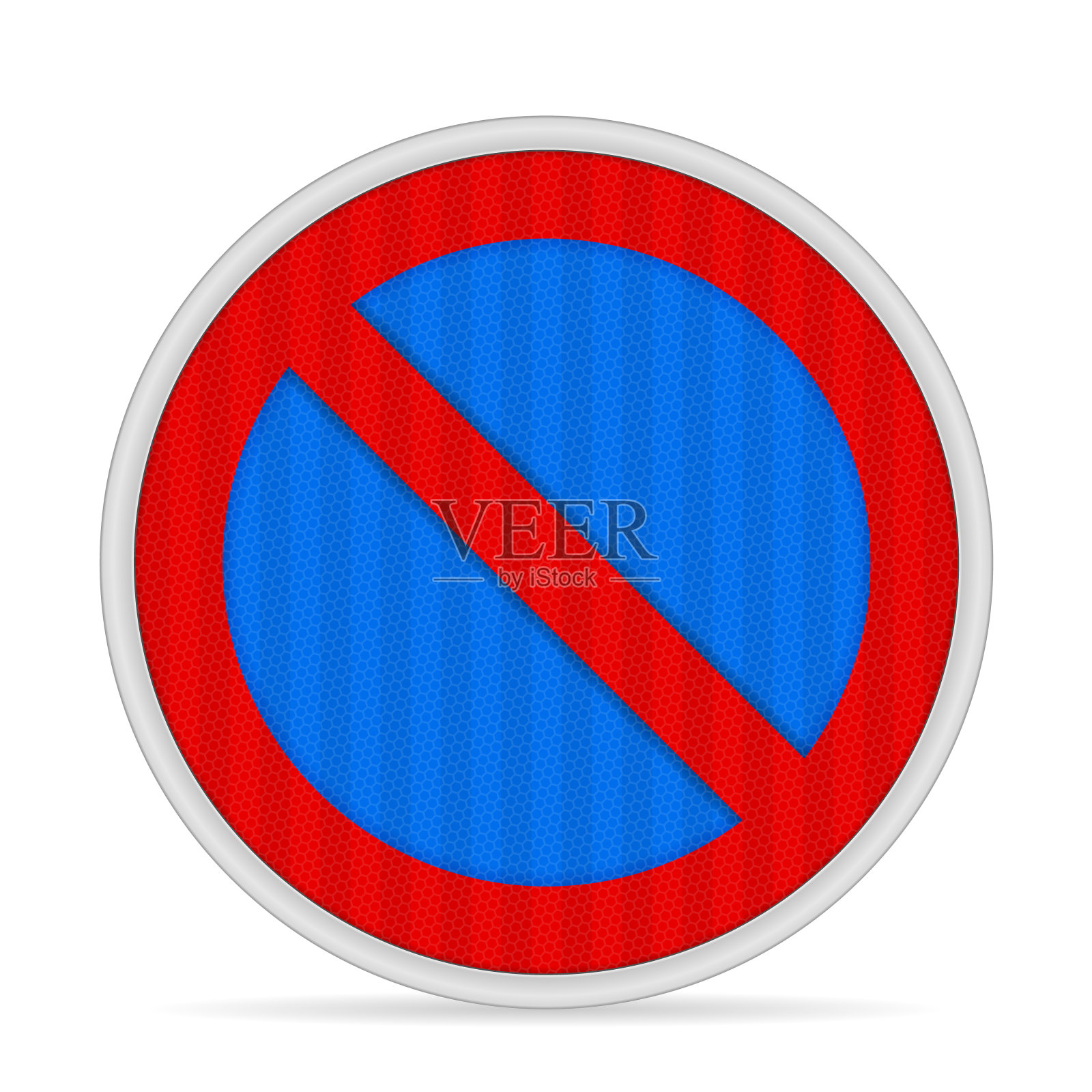 禁止停车路标插画图片素材