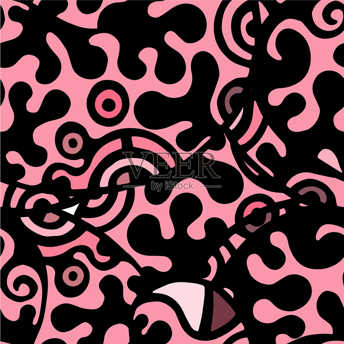 迷幻打印插画图片素材