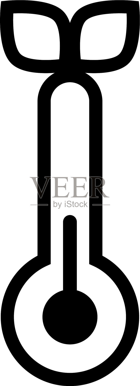 温度计用叶片线测量温度设计元素图片