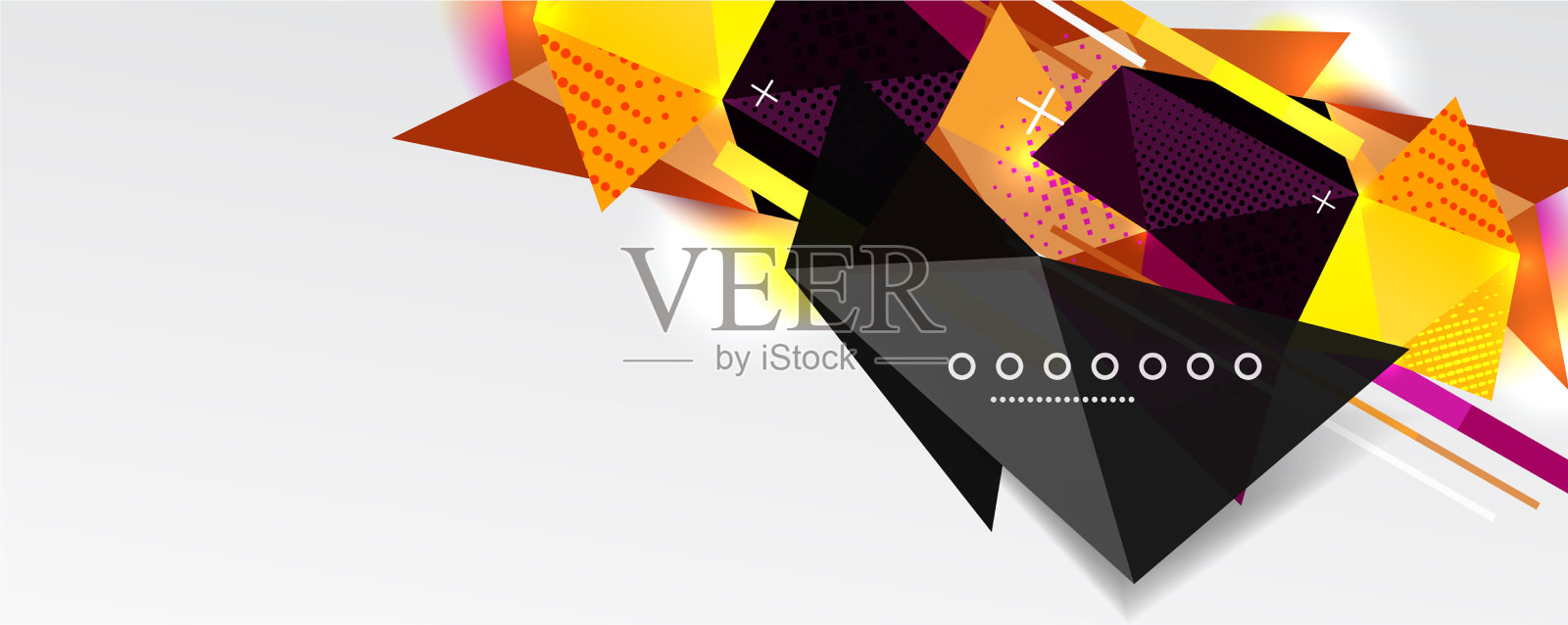 抽象背景-时髦的低多边形三角形插画图片素材