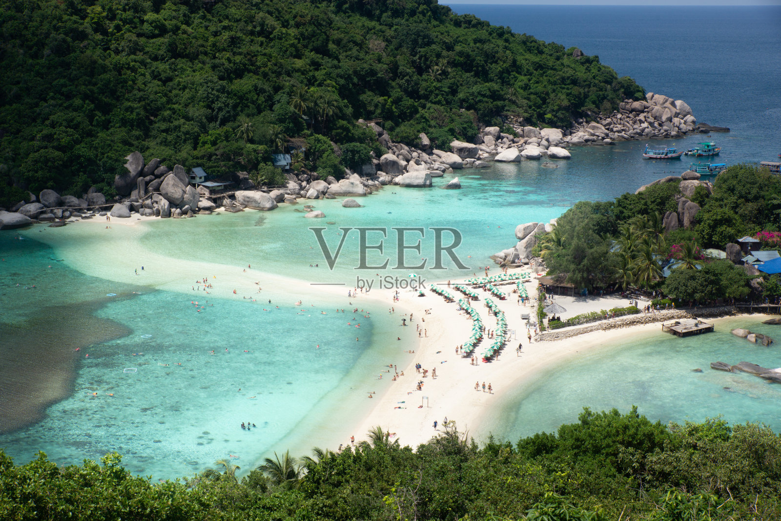 从Nang Yuan岛看到的景色照片摄影图片