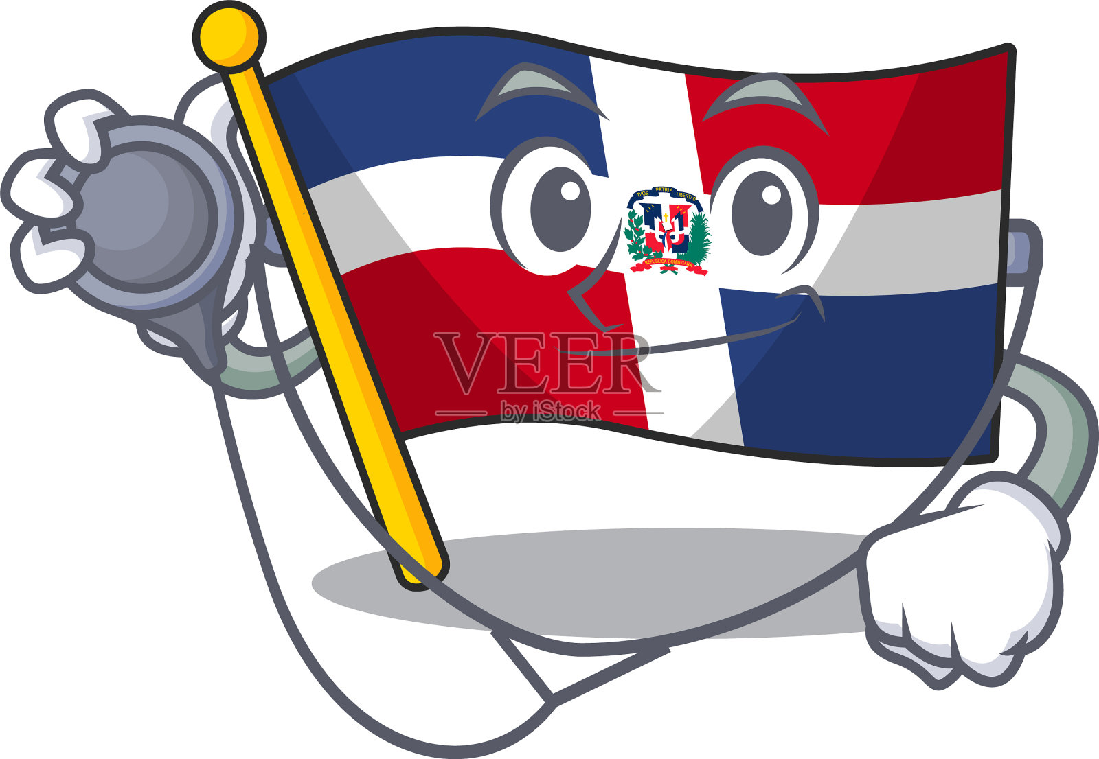 聪明酷旗多米尼加共和国卡通医生插画图片素材