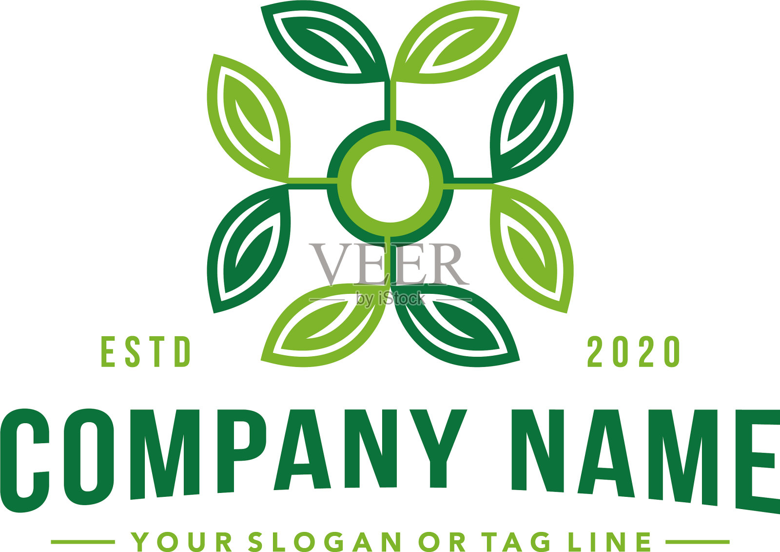 叶子装饰标志复古风格插画图片素材