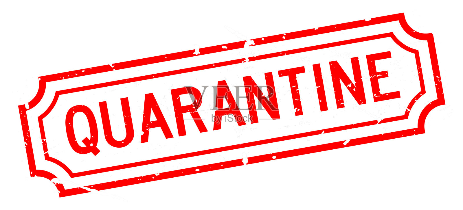 垃圾红色检疫字橡胶商业印章印章上白色背景设计元素图片