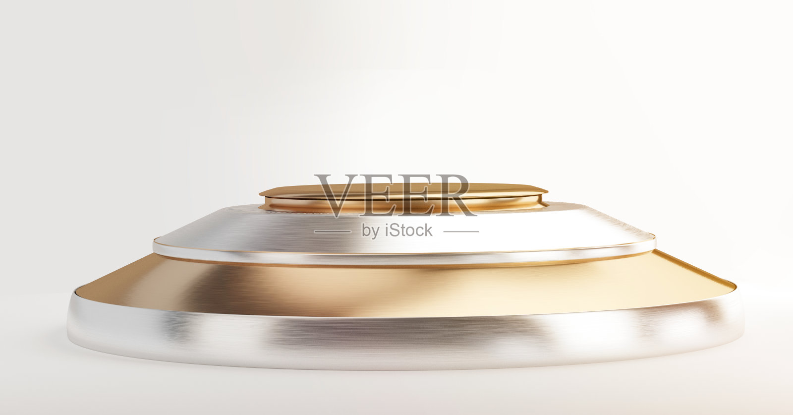 基座讲台金色银色3d插图照片摄影图片