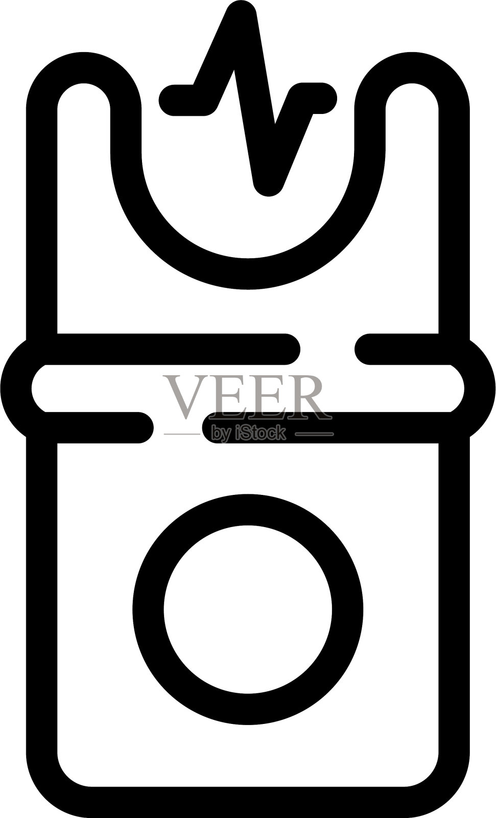 警察电击图标轮廓风格图标素材