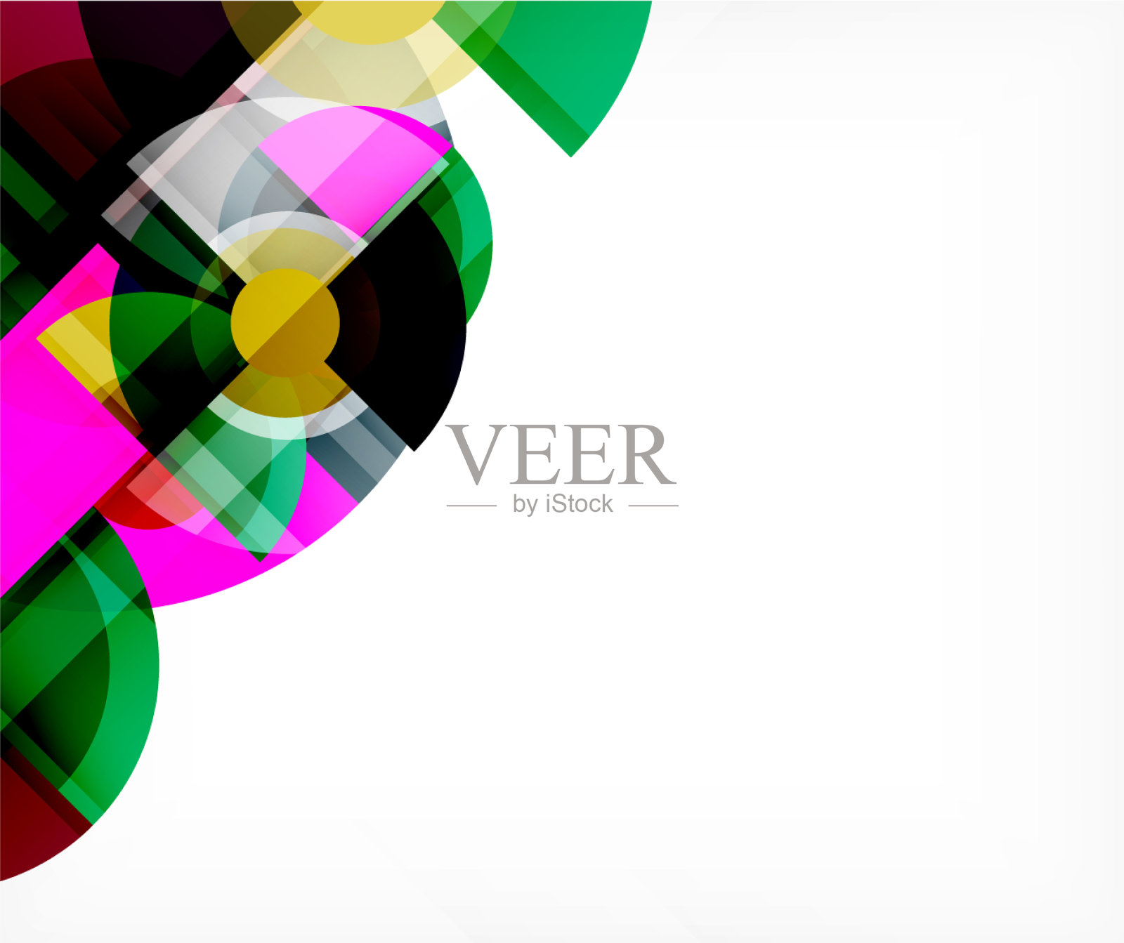 抽象背景圆和三角形设计插画图片素材