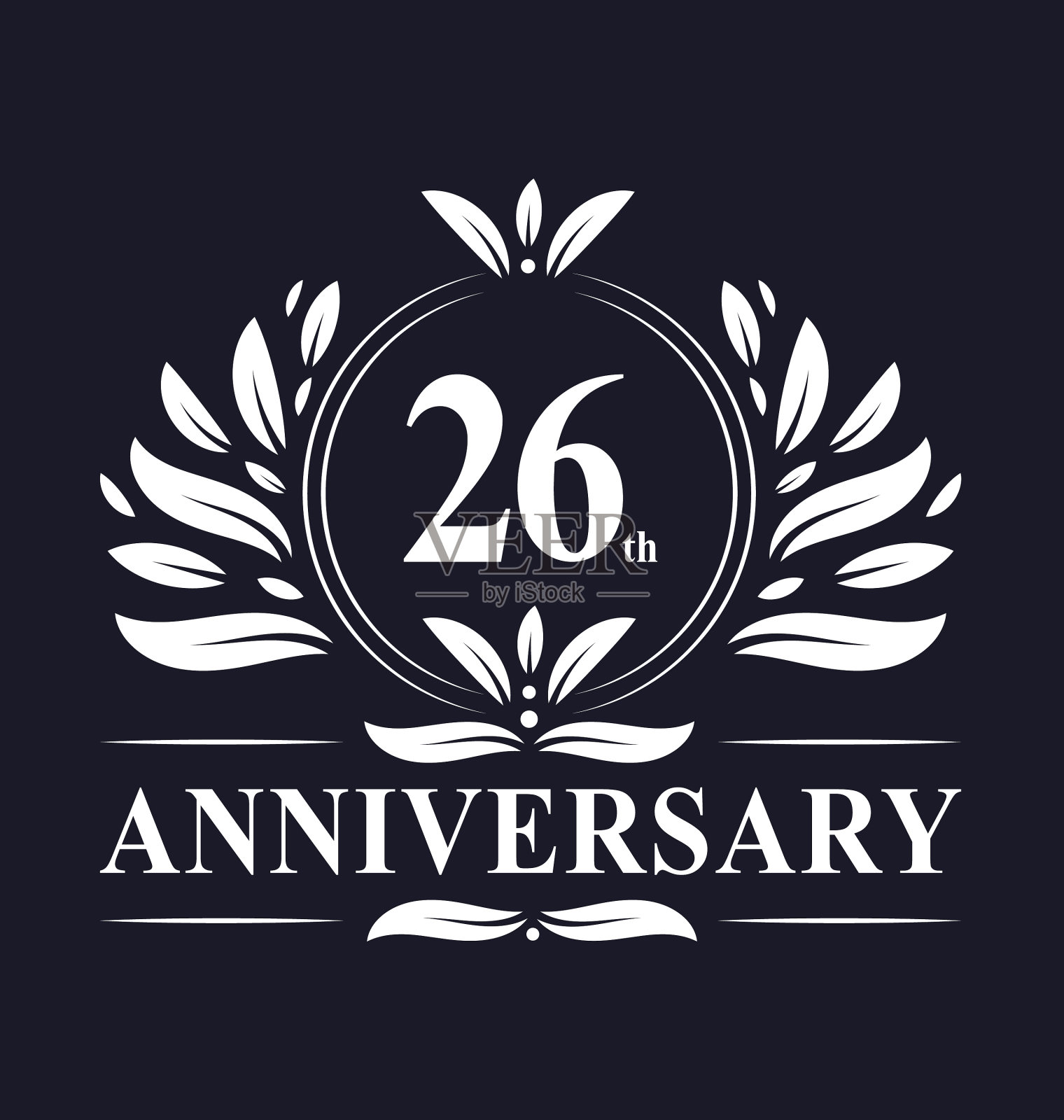 26周年纪念标志26周年纪念插画图片素材