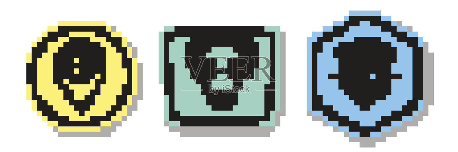 设置狩猎地点，猎犬和猎鹿用十字准星。颜色的形状。向量插画图片素材