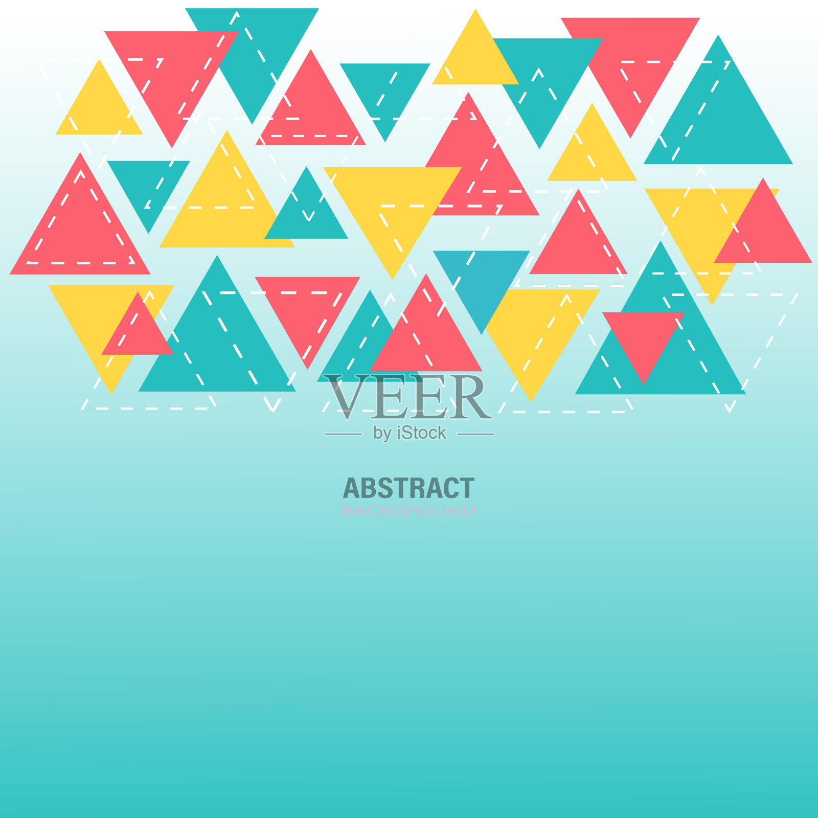 抽象彩色三角形几何模板的梯度背景。插画图片素材