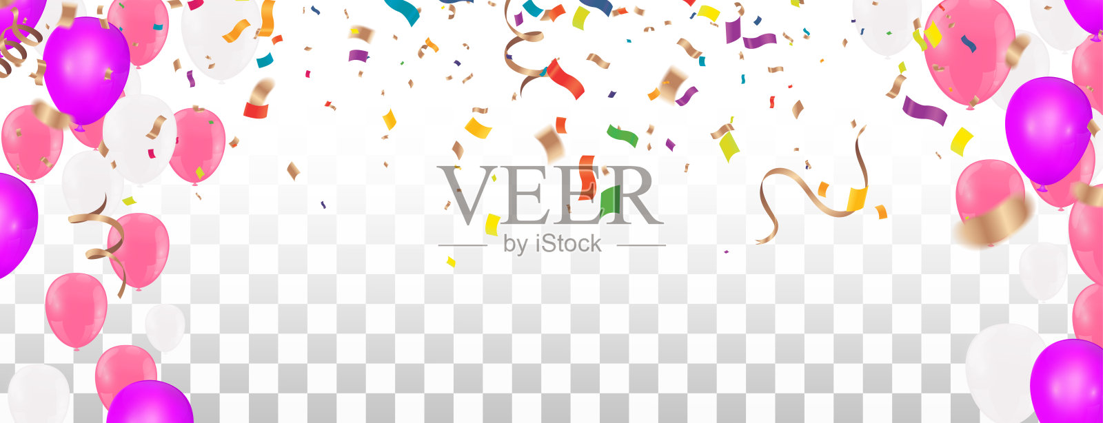 粉色的气球和背景。Eps 10矢量文件。插画图片素材