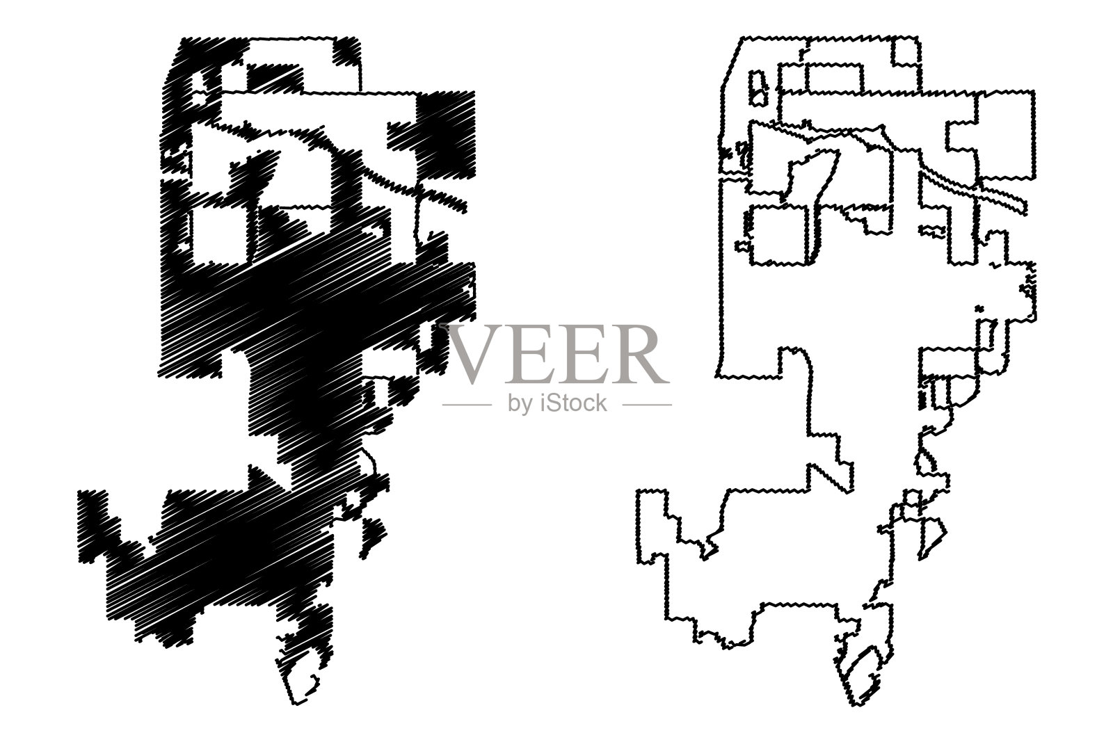 科罗拉多州桑顿市的地图插画图片素材