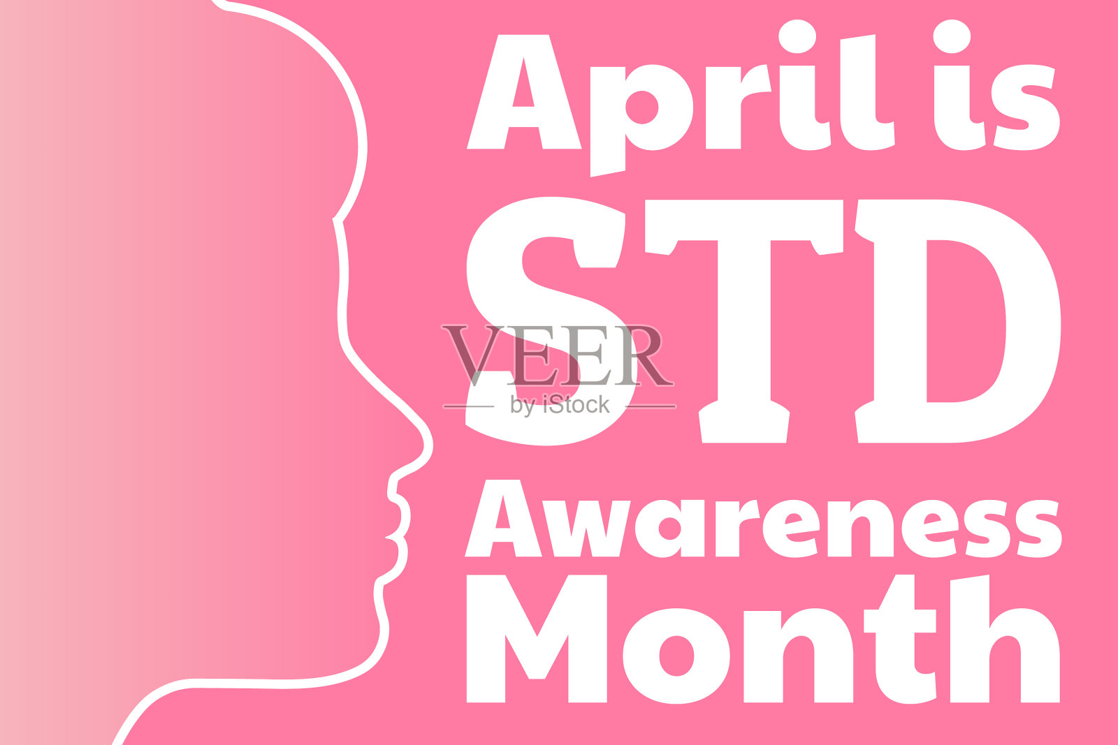 四月是性传播疾病意识月插画图片素材