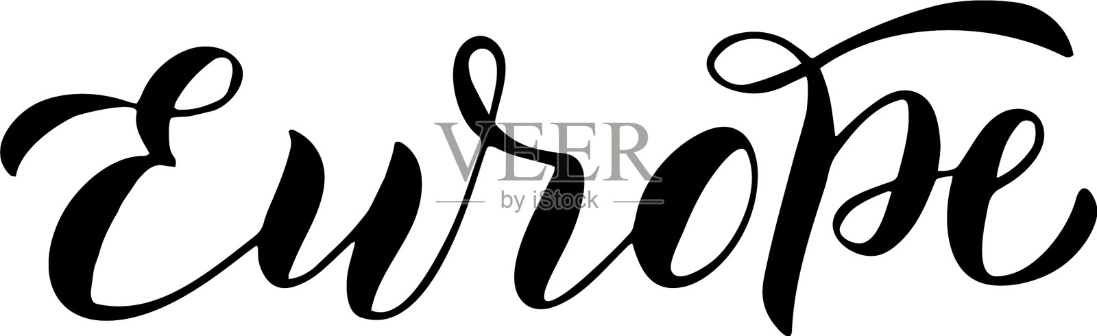 欧洲旅游，排版，字体，文本旅游插画图片素材