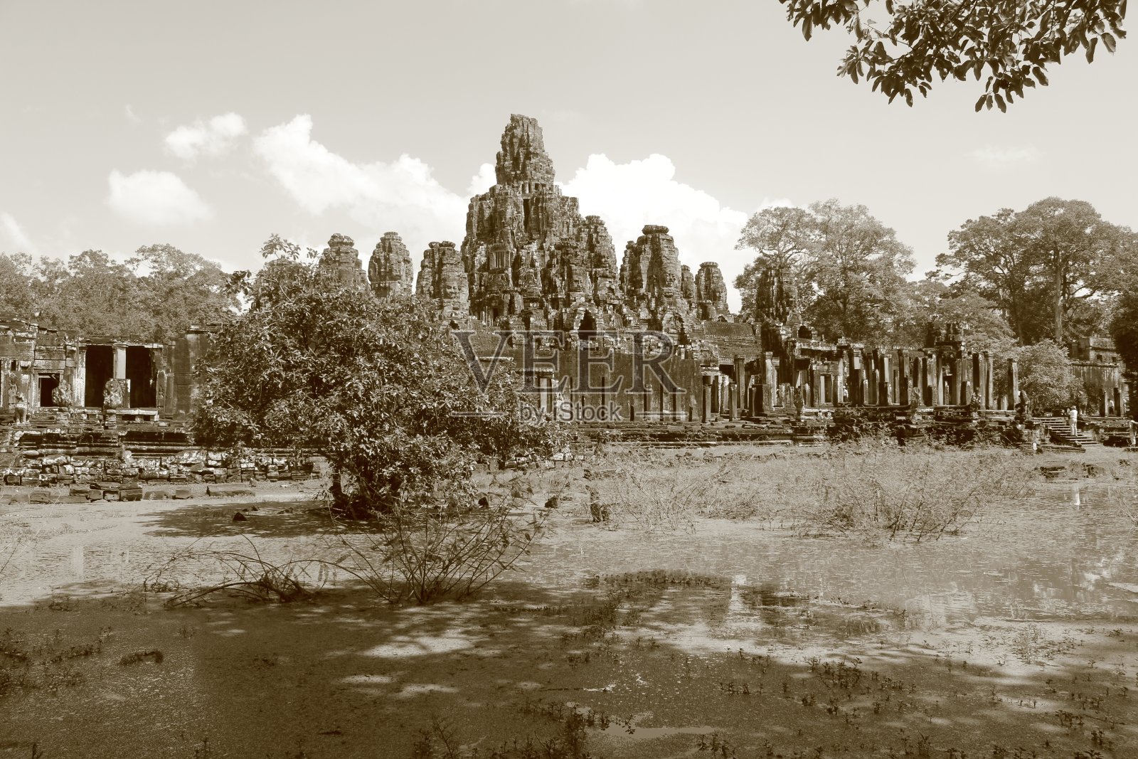 柬埔寨安哥遗址(世界上最著名和最重要的历史遗址之一)照片摄影图片