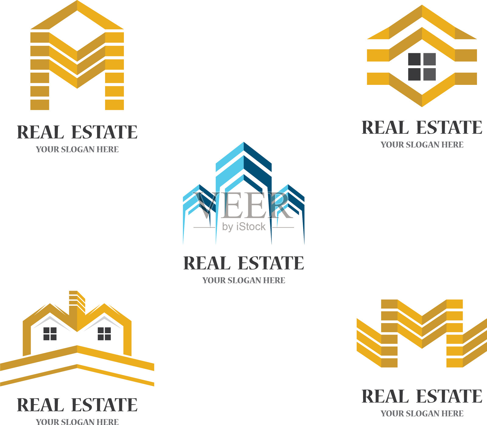 房地产标志图标插画图片素材