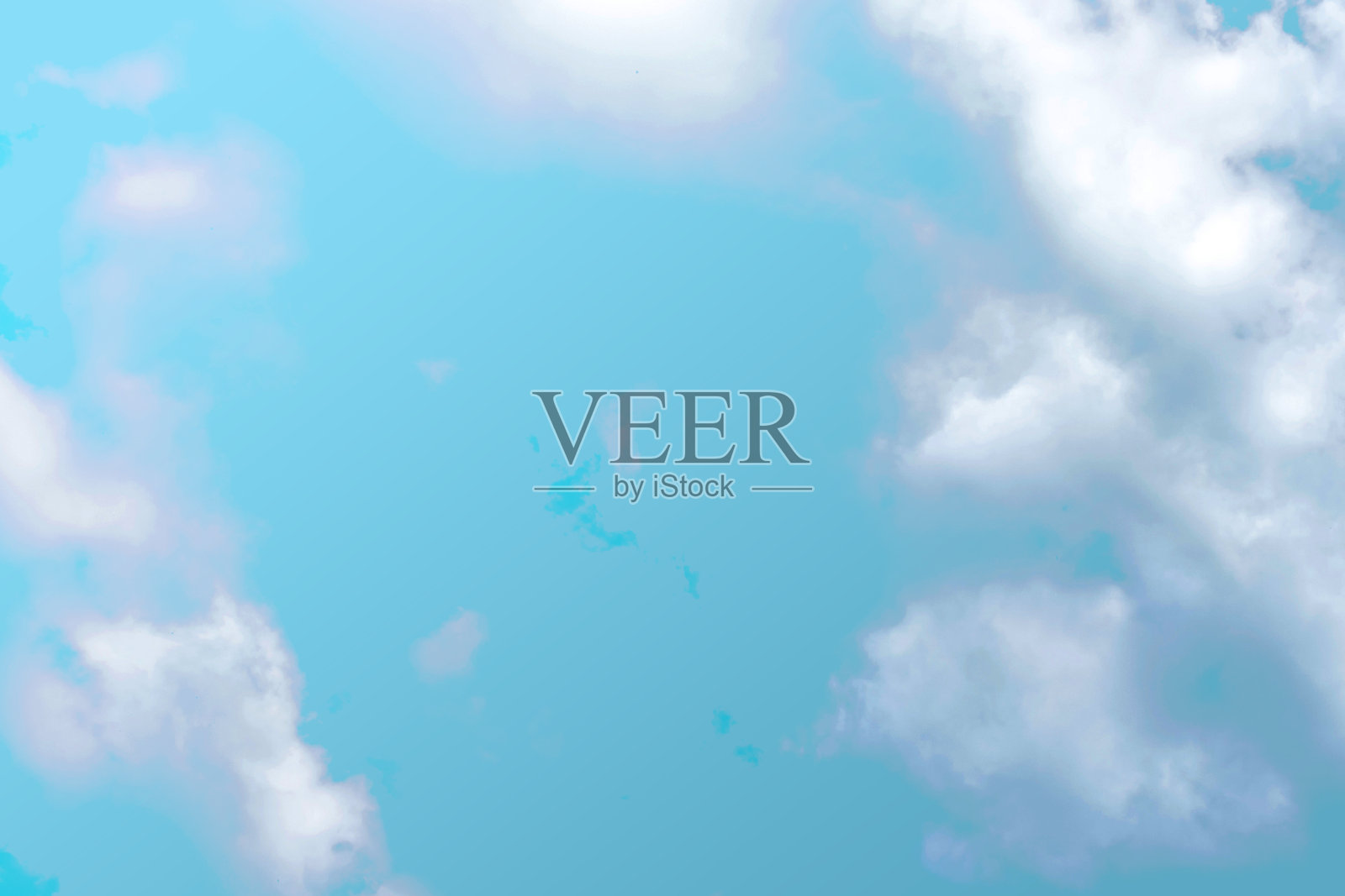 蓝色背景上的云彩。副本的空间。自然背景。照片摄影图片