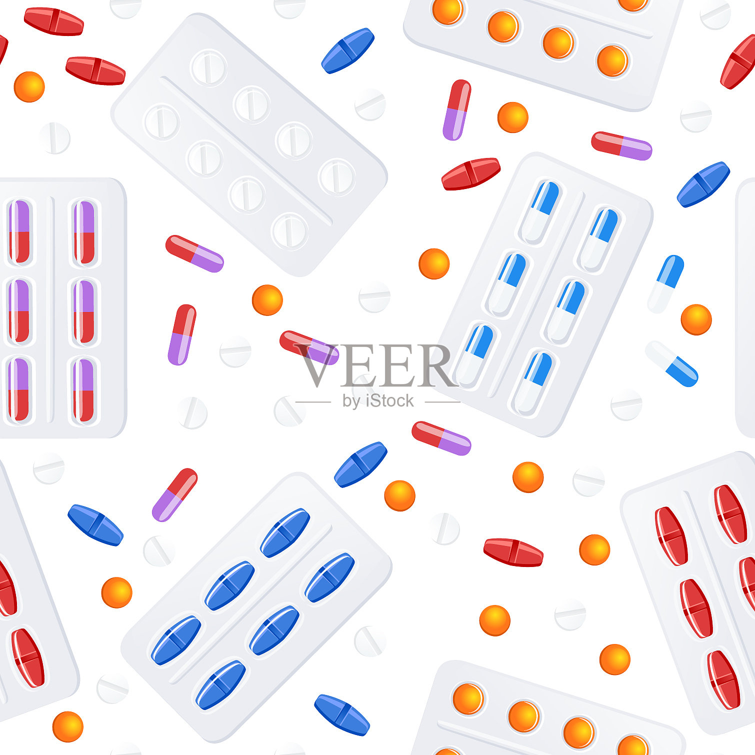 无缝发泡包装丸插画图片素材