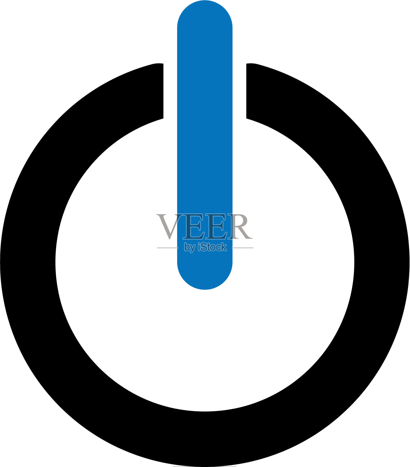 电源关闭按钮图标隔离在背景图标素材