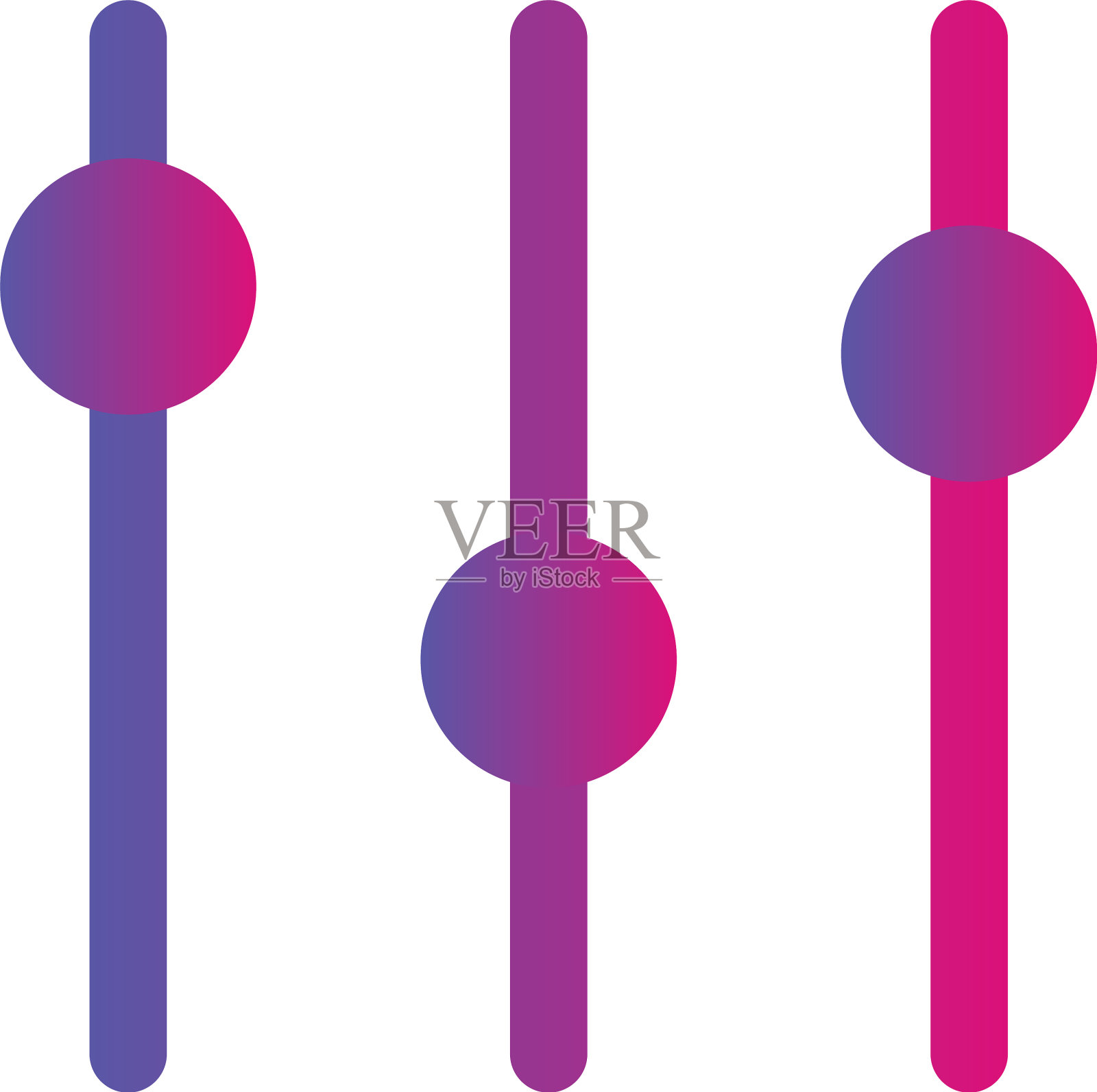 音量栏图标隔离在背景上插画图片素材