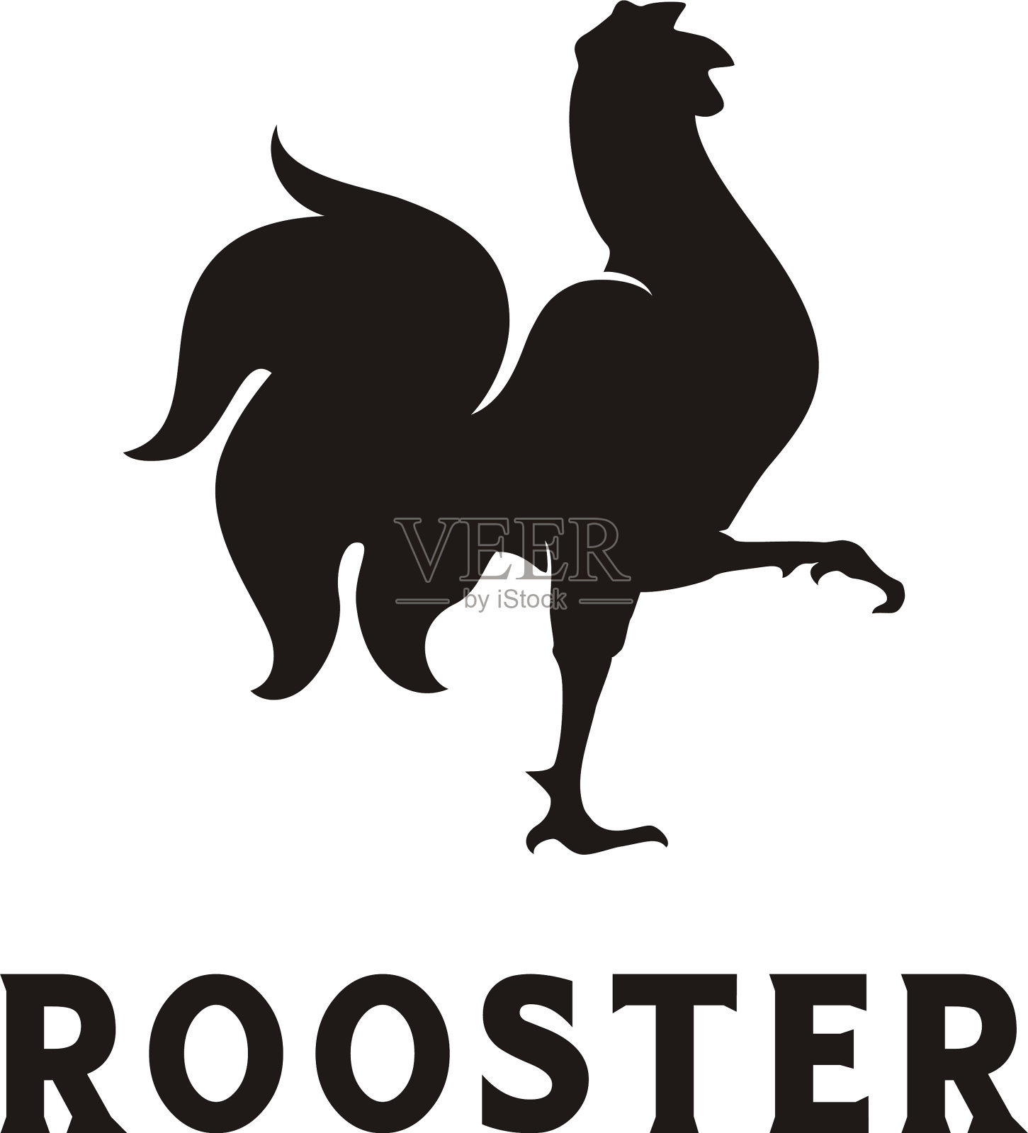 公鸡鸡肉公鸡家禽农场标志插画图片素材