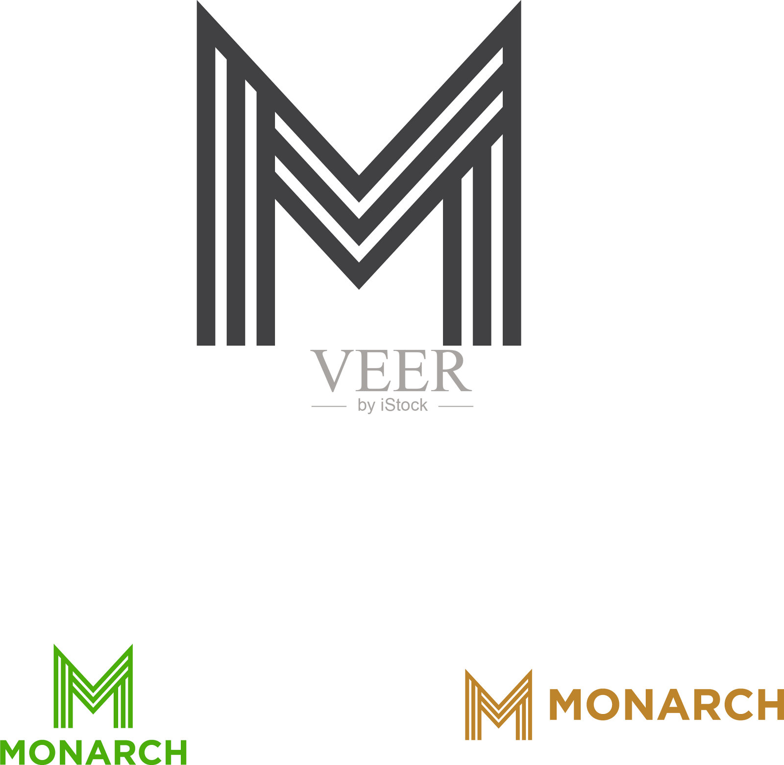 M字母设计概念为企业或公司插画图片素材