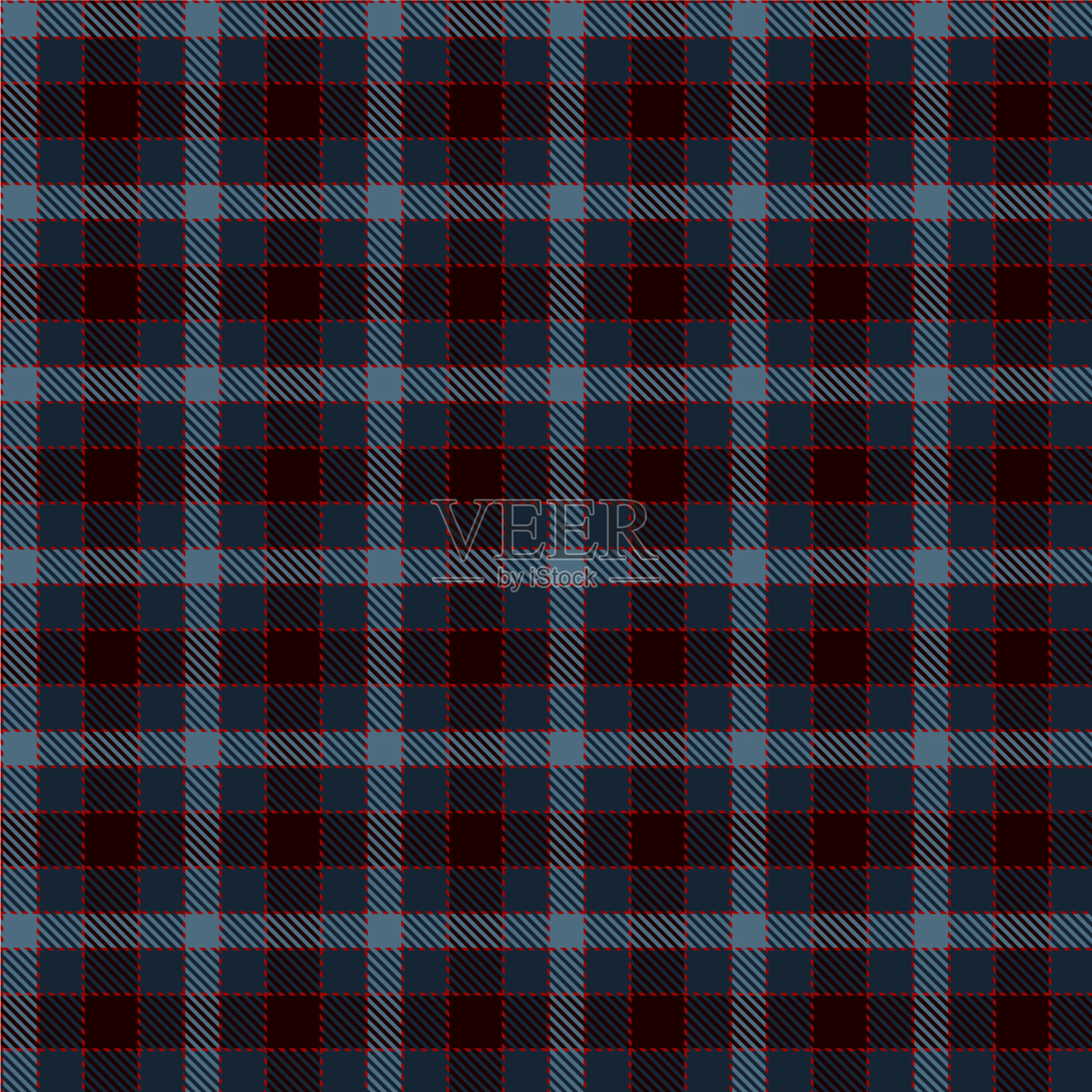 格子格子苏格兰无缝图案背景插画图片素材