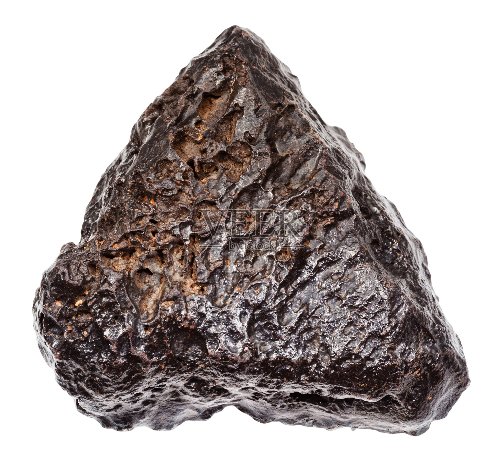 白色上孤立的粗赤铁矿石照片摄影图片