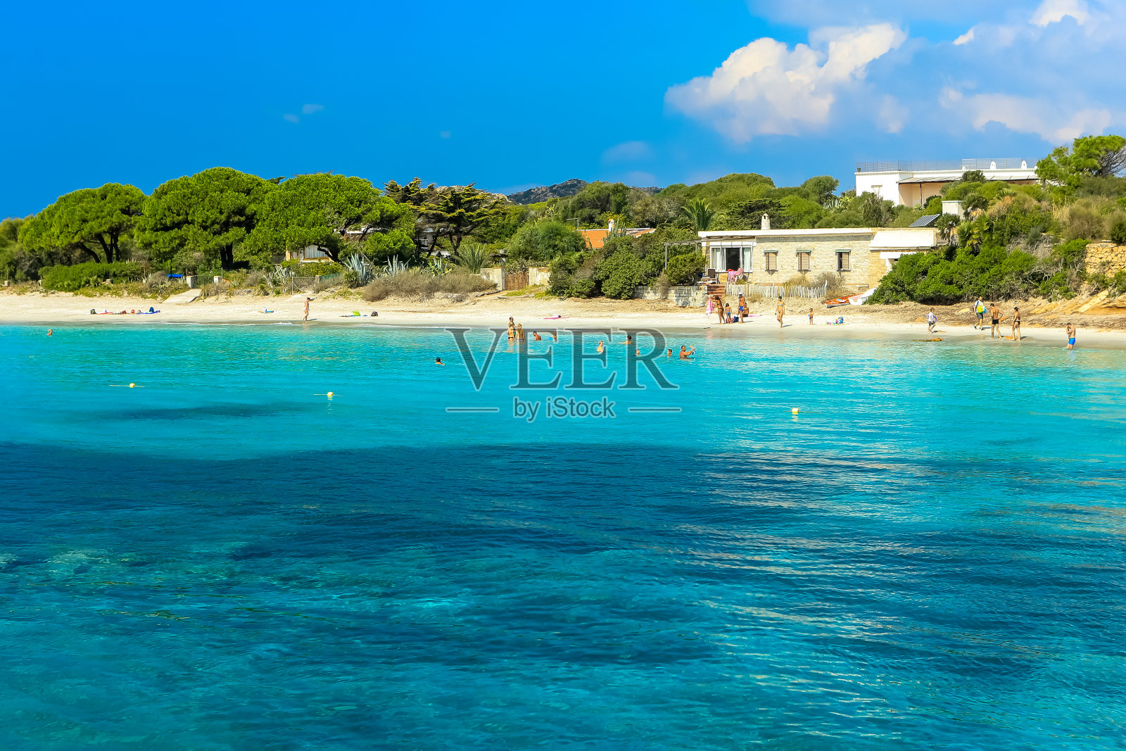 La madalena海滩，撒丁岛翡翠海岸，意大利。照片摄影图片