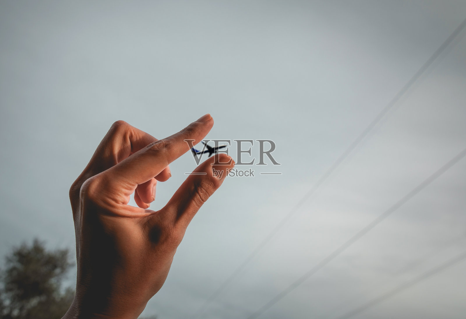 飞机在手里照片摄影图片