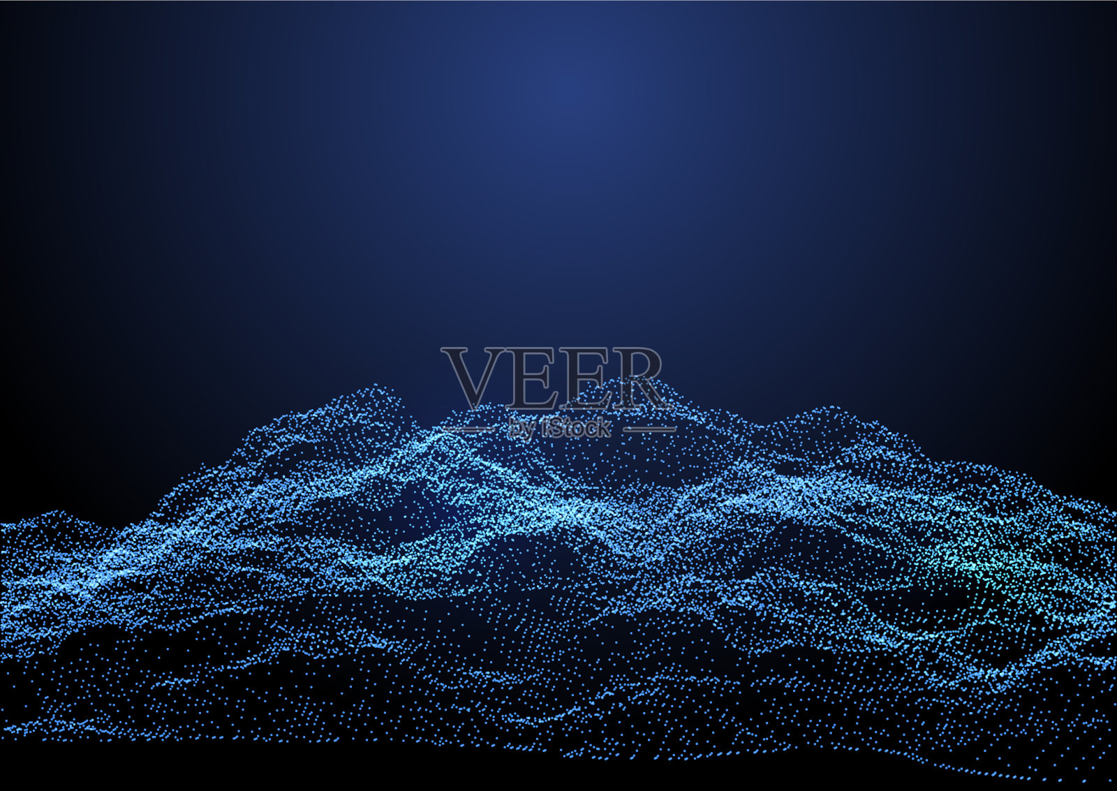 抽象地形流点插画图片素材