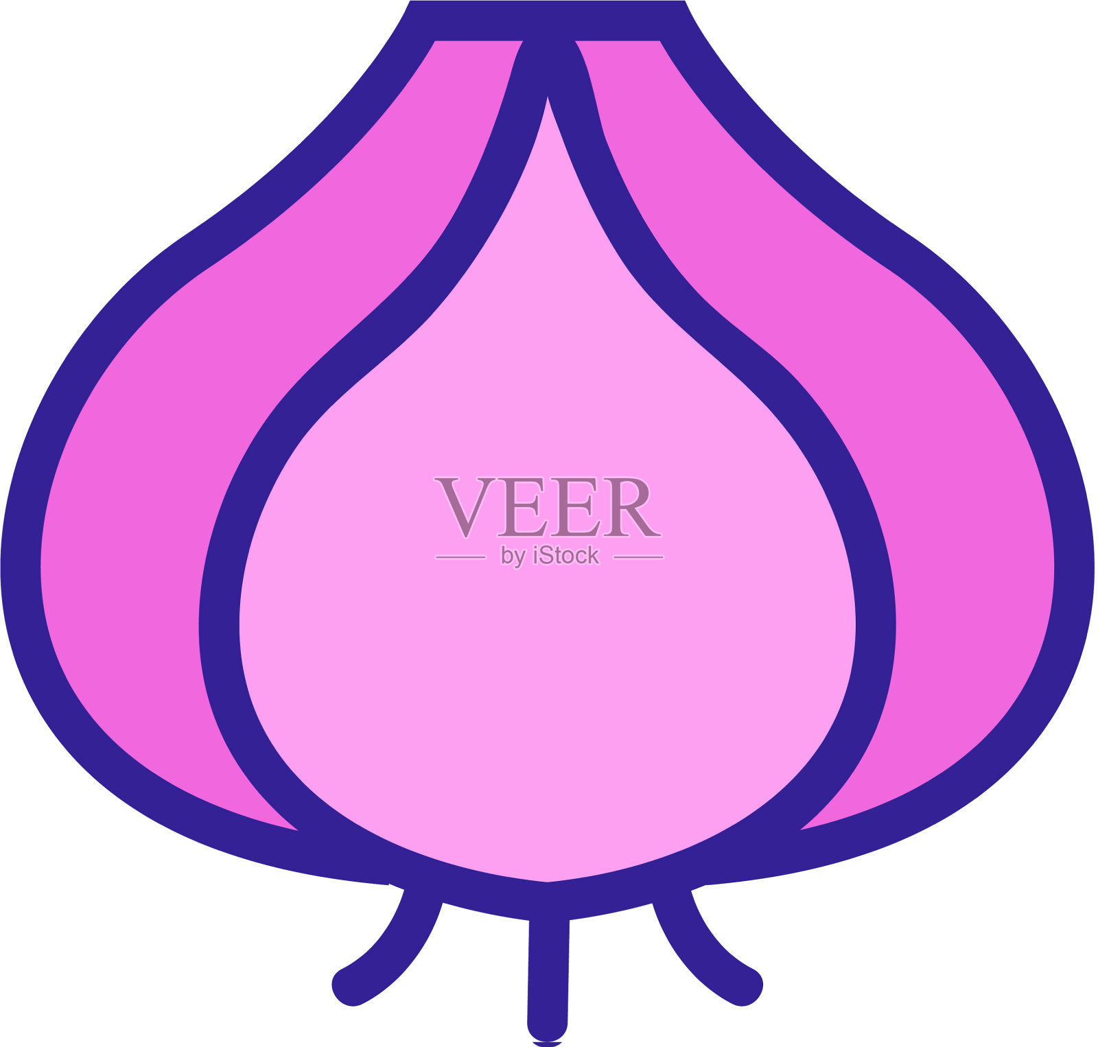 大蒜图标孤立轮廓符号设计元素图片