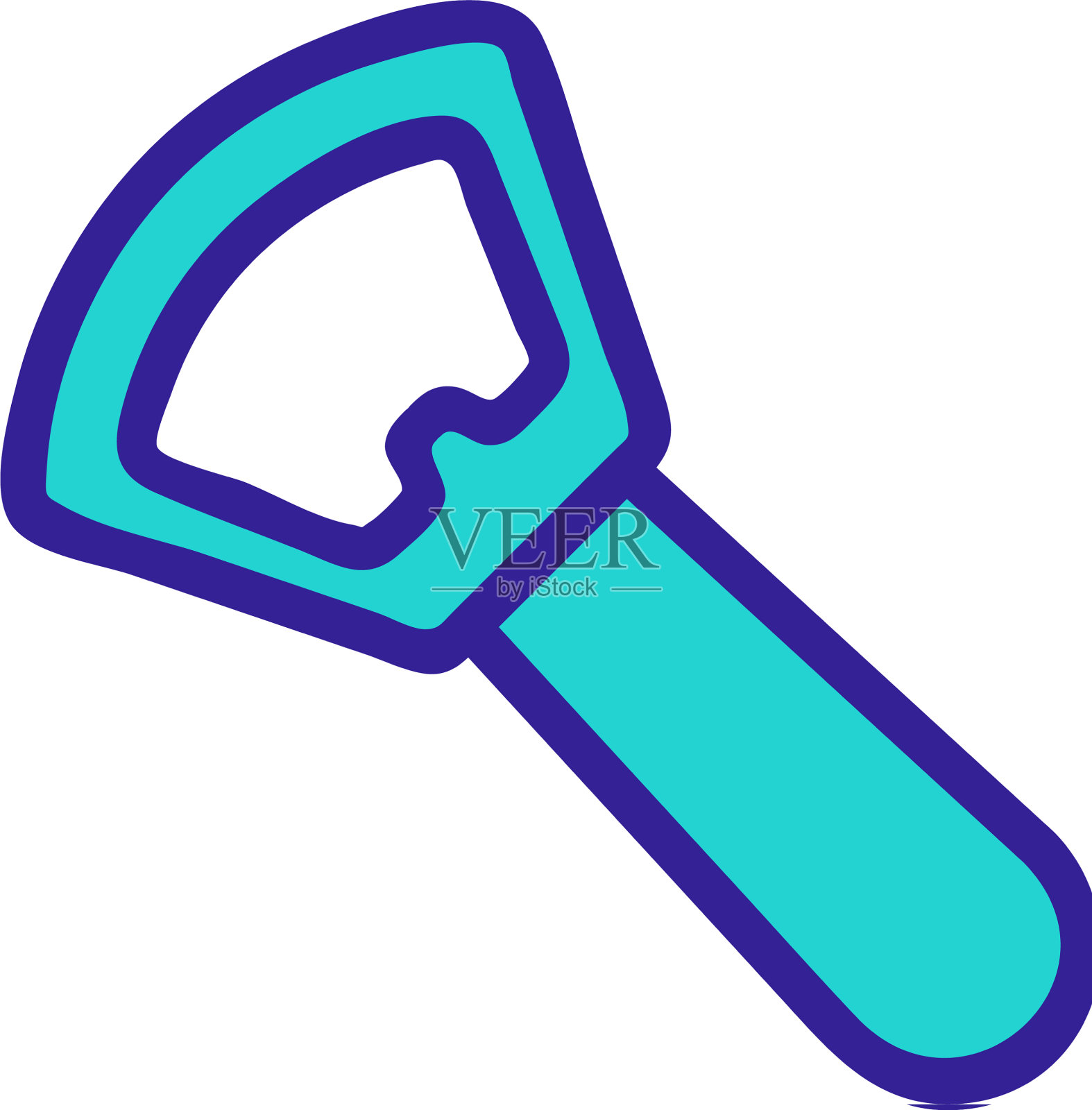 开瓶器图标孤立轮廓符号设计元素图片