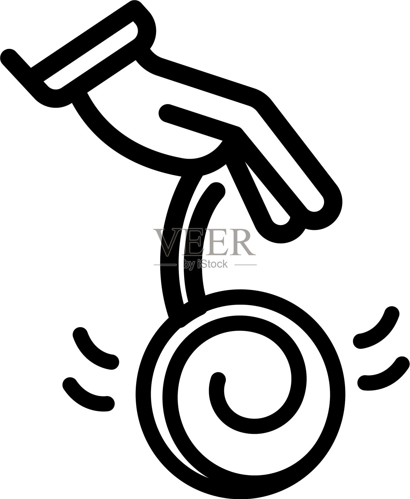 现代催眠图标轮廓风格插画图片素材