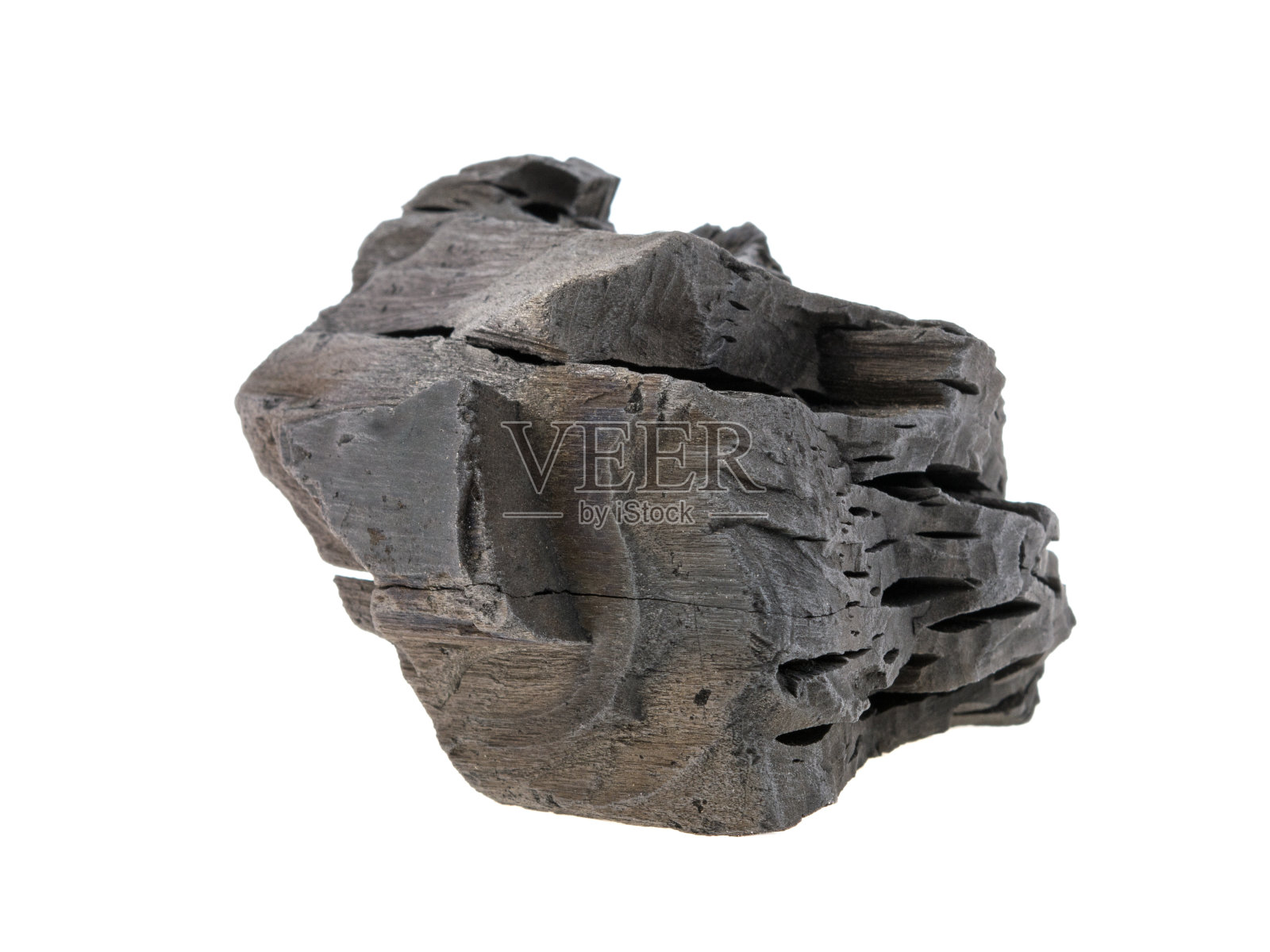 实木木炭，白色背景，孤立照片摄影图片