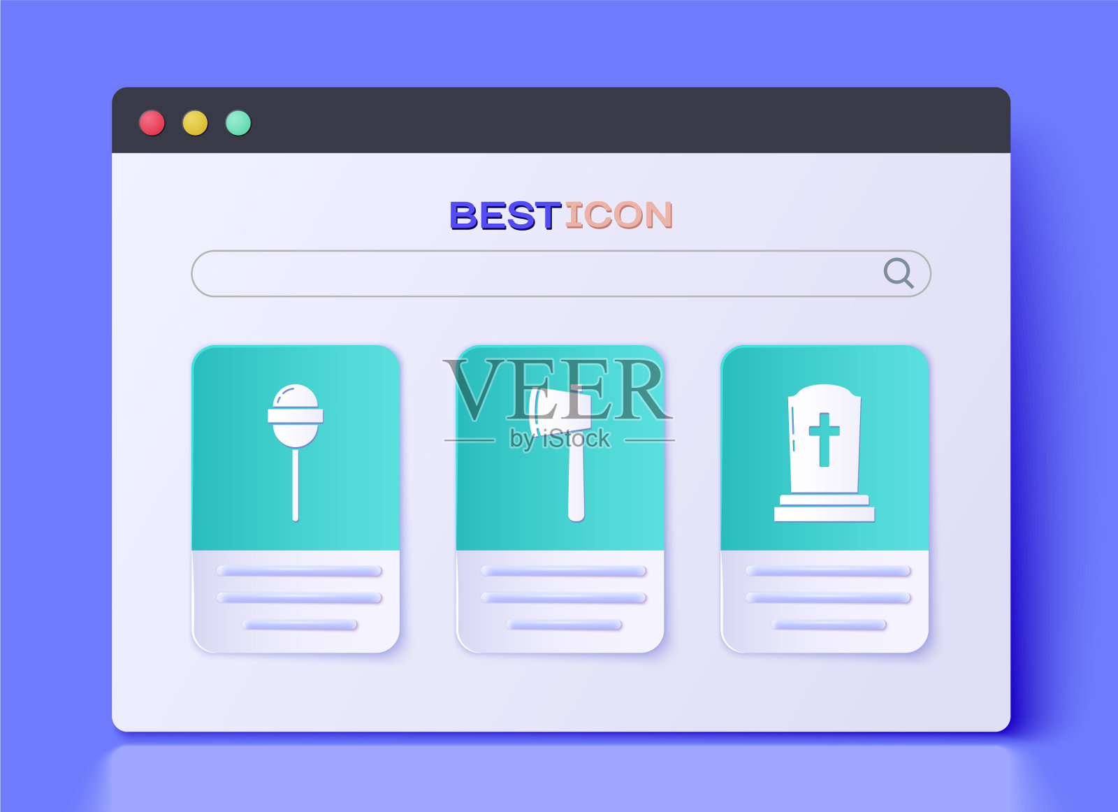 木斧、棒棒糖、十字墓碑图标素材