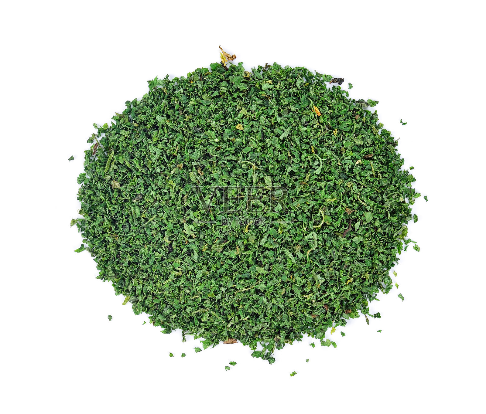 孤立在白色背景上的干欧芹。照片摄影图片