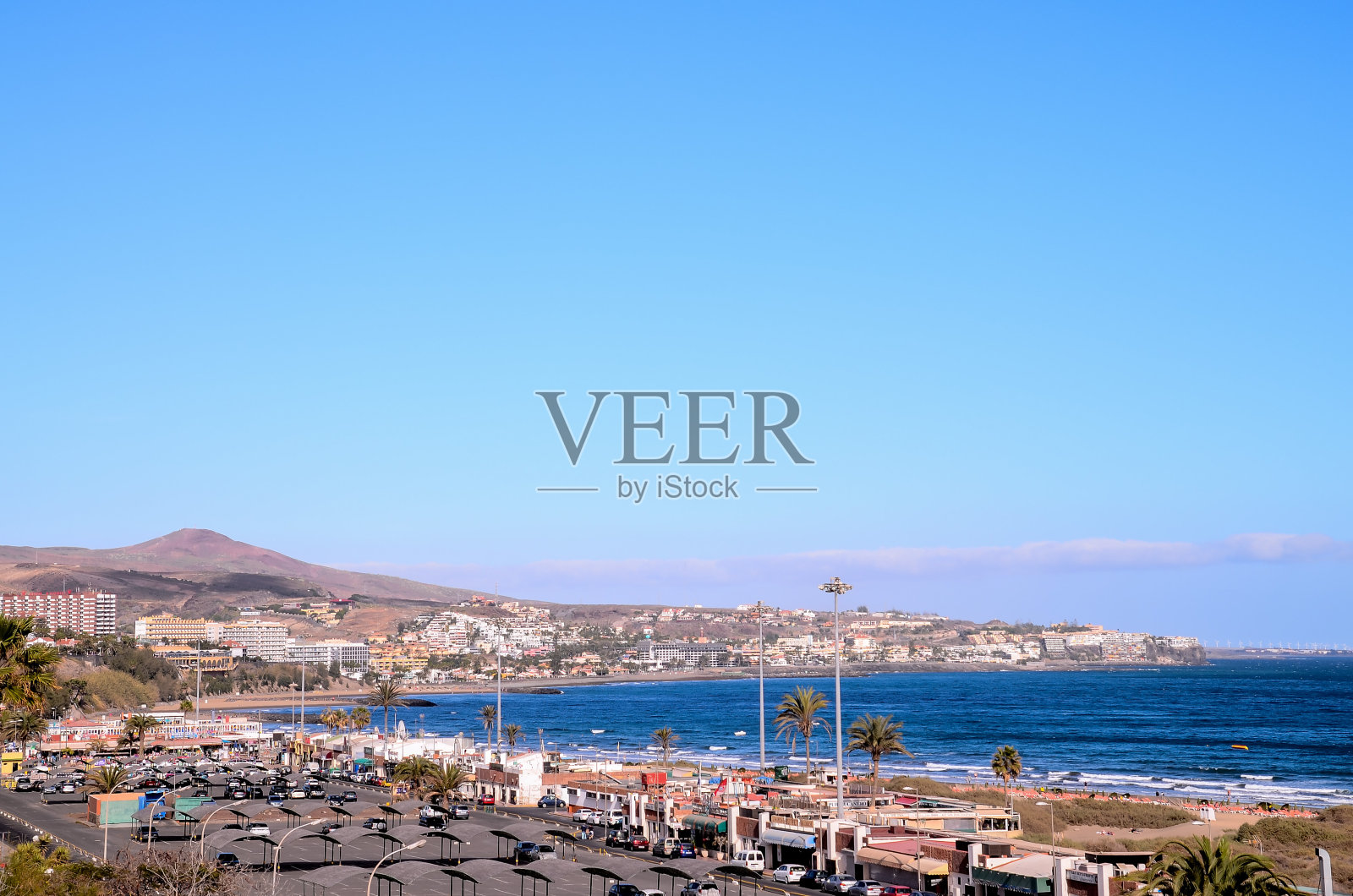 Playa del Ingles 热带海滩照片摄影图片