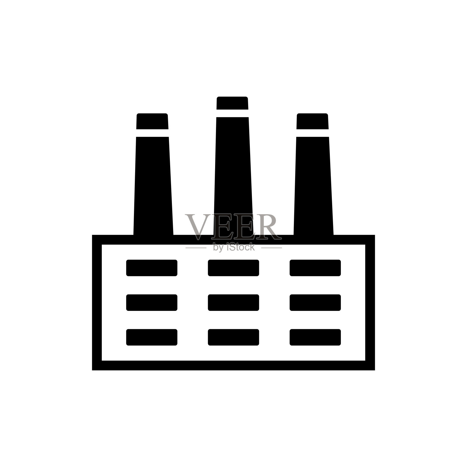 工厂图标设计矢量模板图标素材