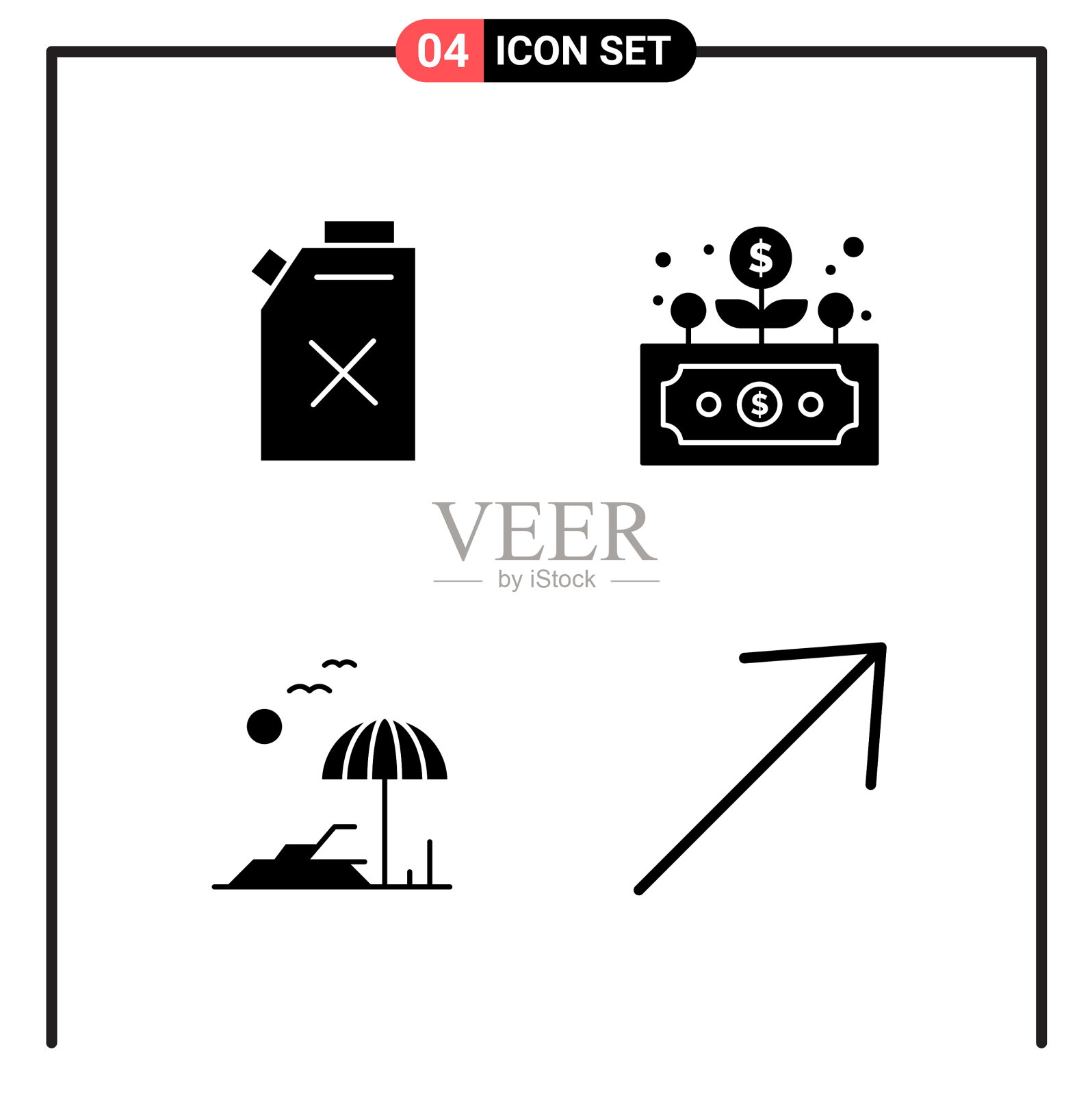 为网页和移动设置4个固定样式的图标图标素材
