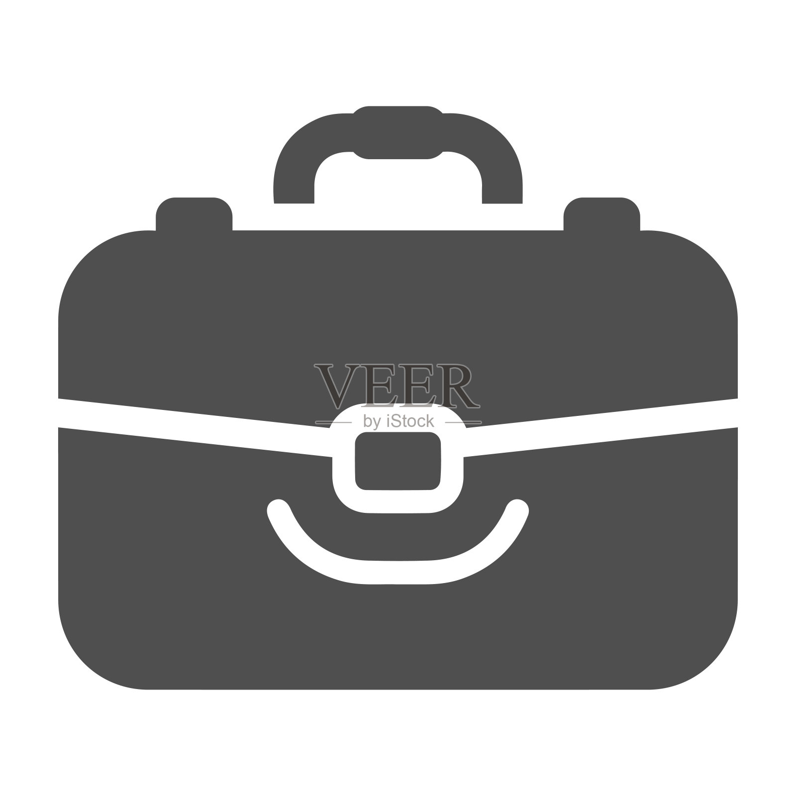 公文包或商务服务或手提箱的灰色图标图标素材