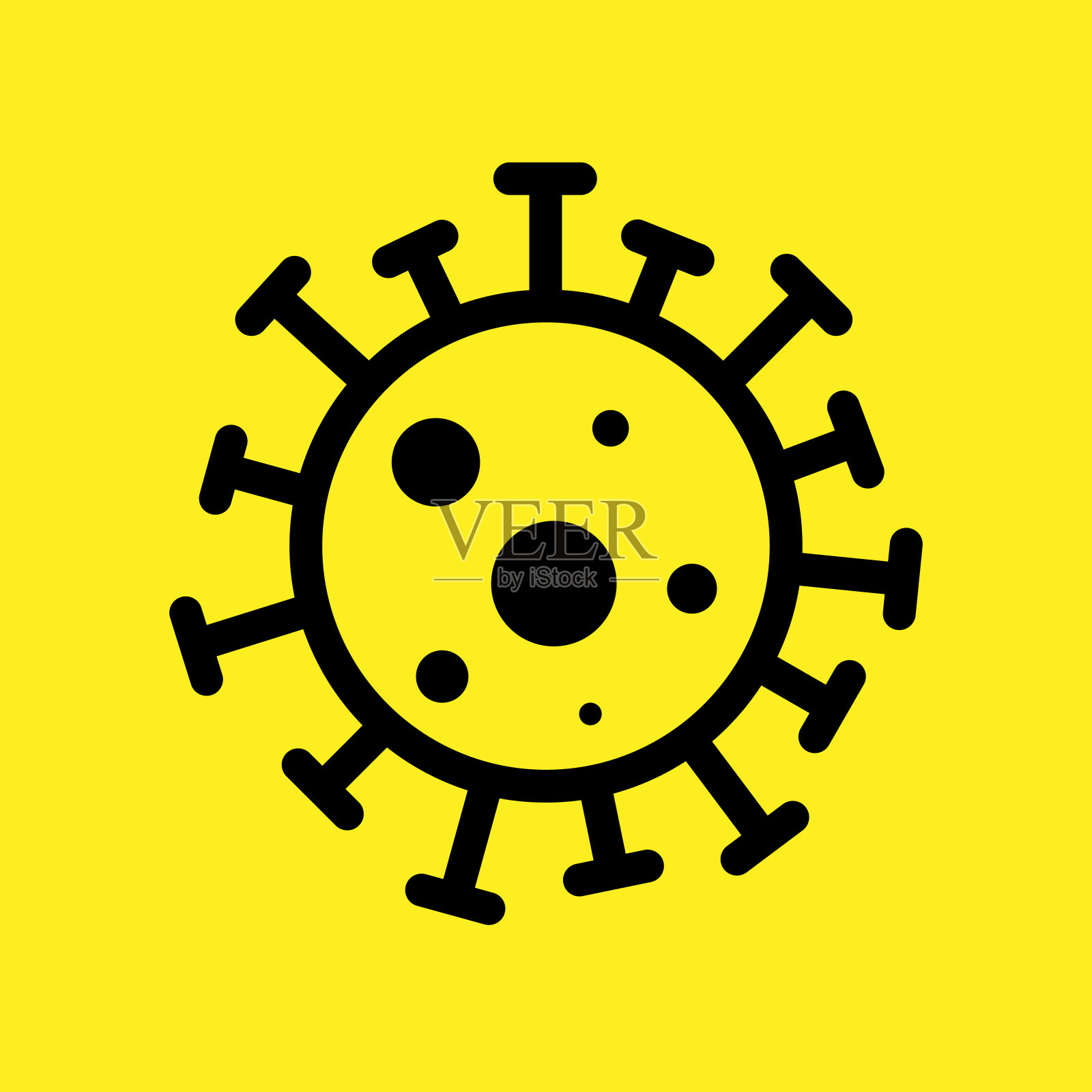 Covid-19载体图标-在白色背景上孤立的冠状病毒线艺术符号插画图片素材