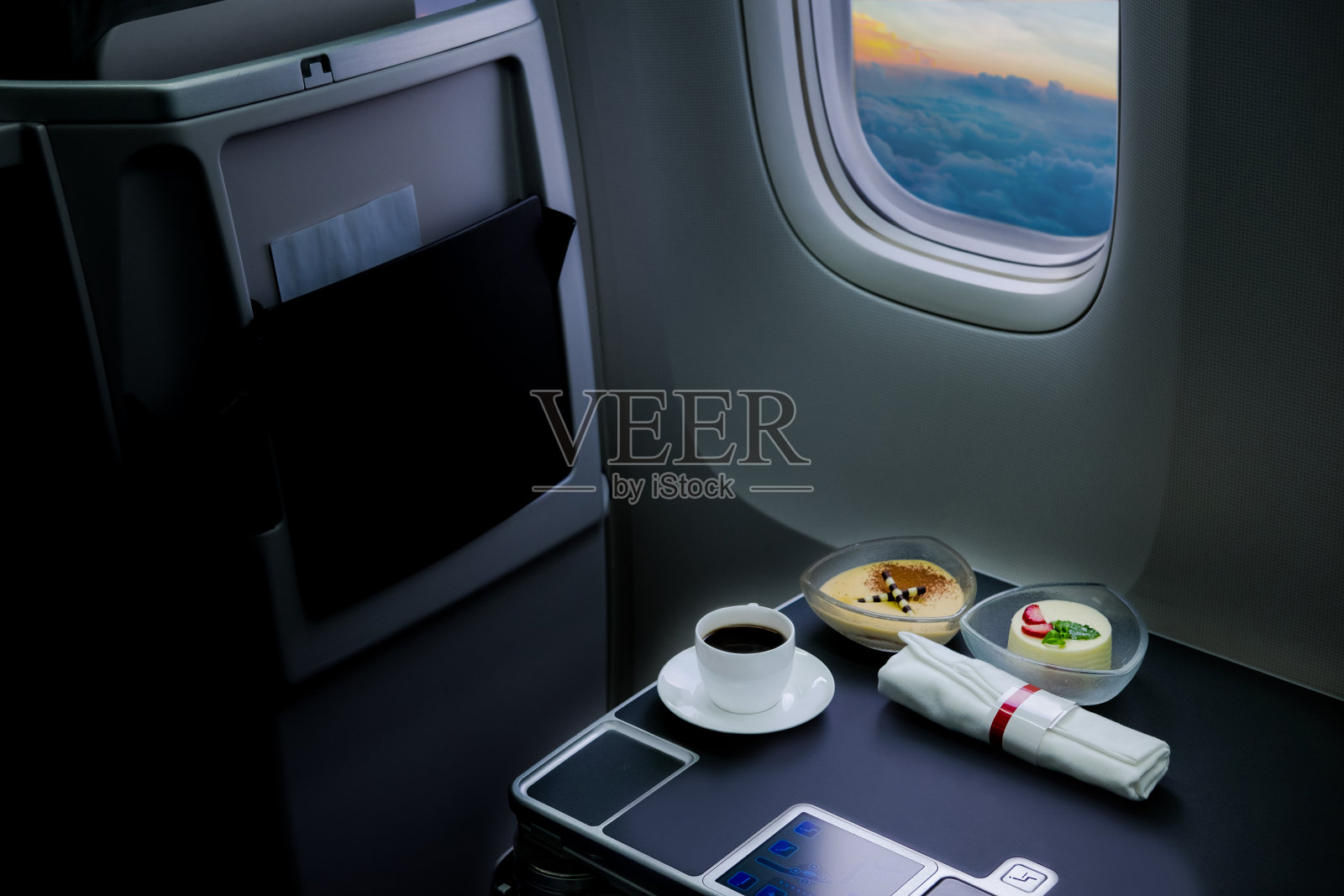 飞机客舱内部照片摄影图片