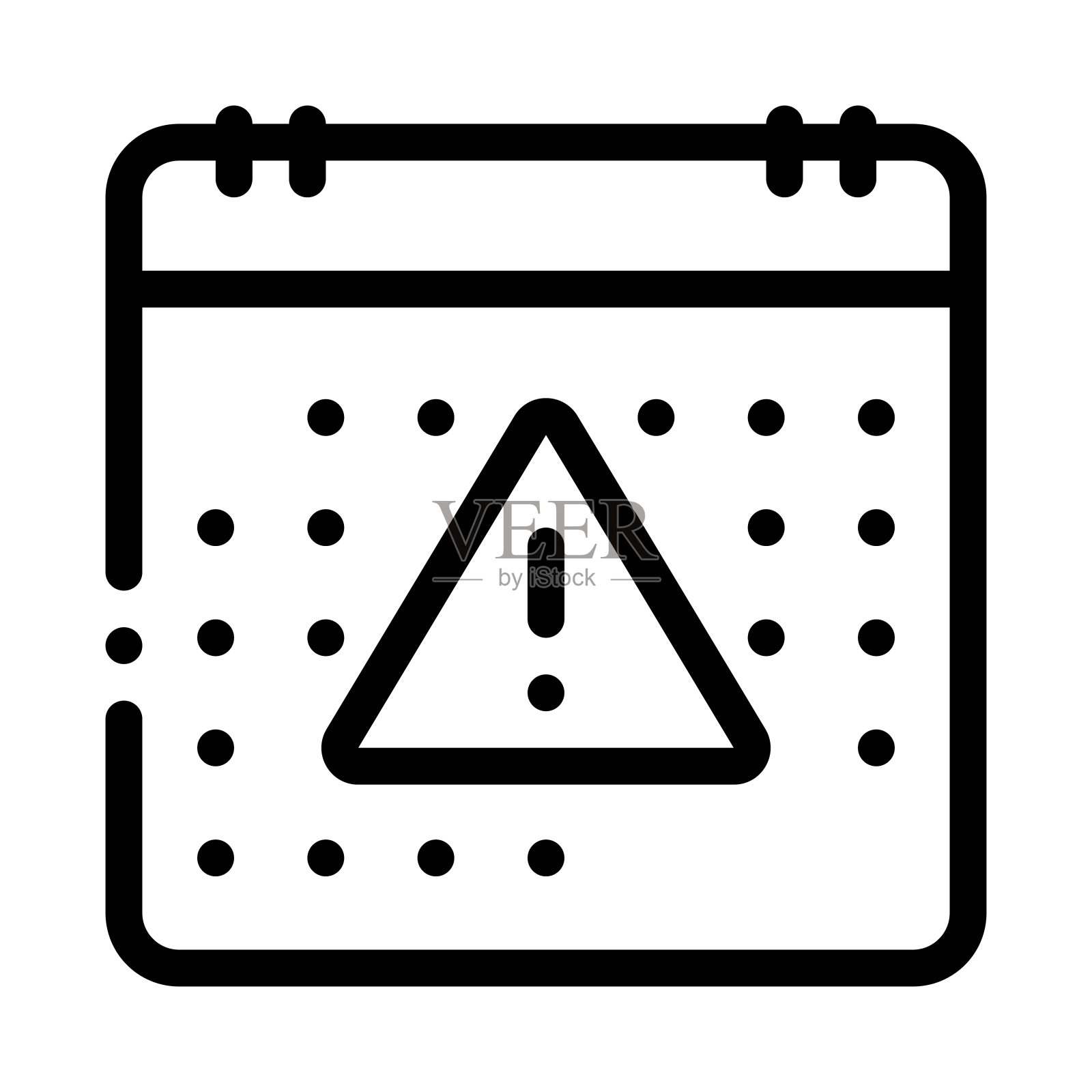 上个工作月的日历图标矢量大纲插图插画图片素材